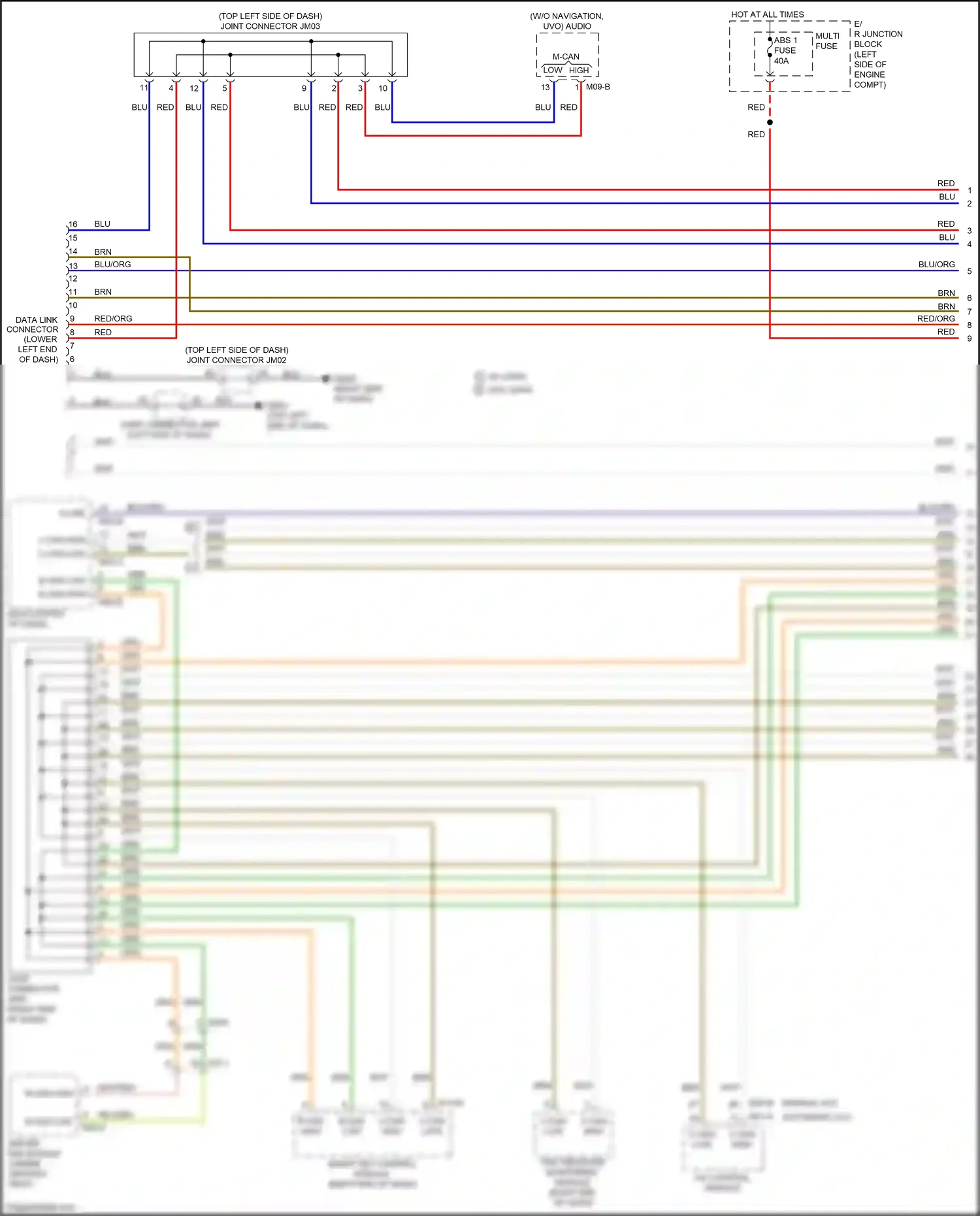 Wiring diagram blu for Kia K3 I facelift (2015-2018) (21 of 109)