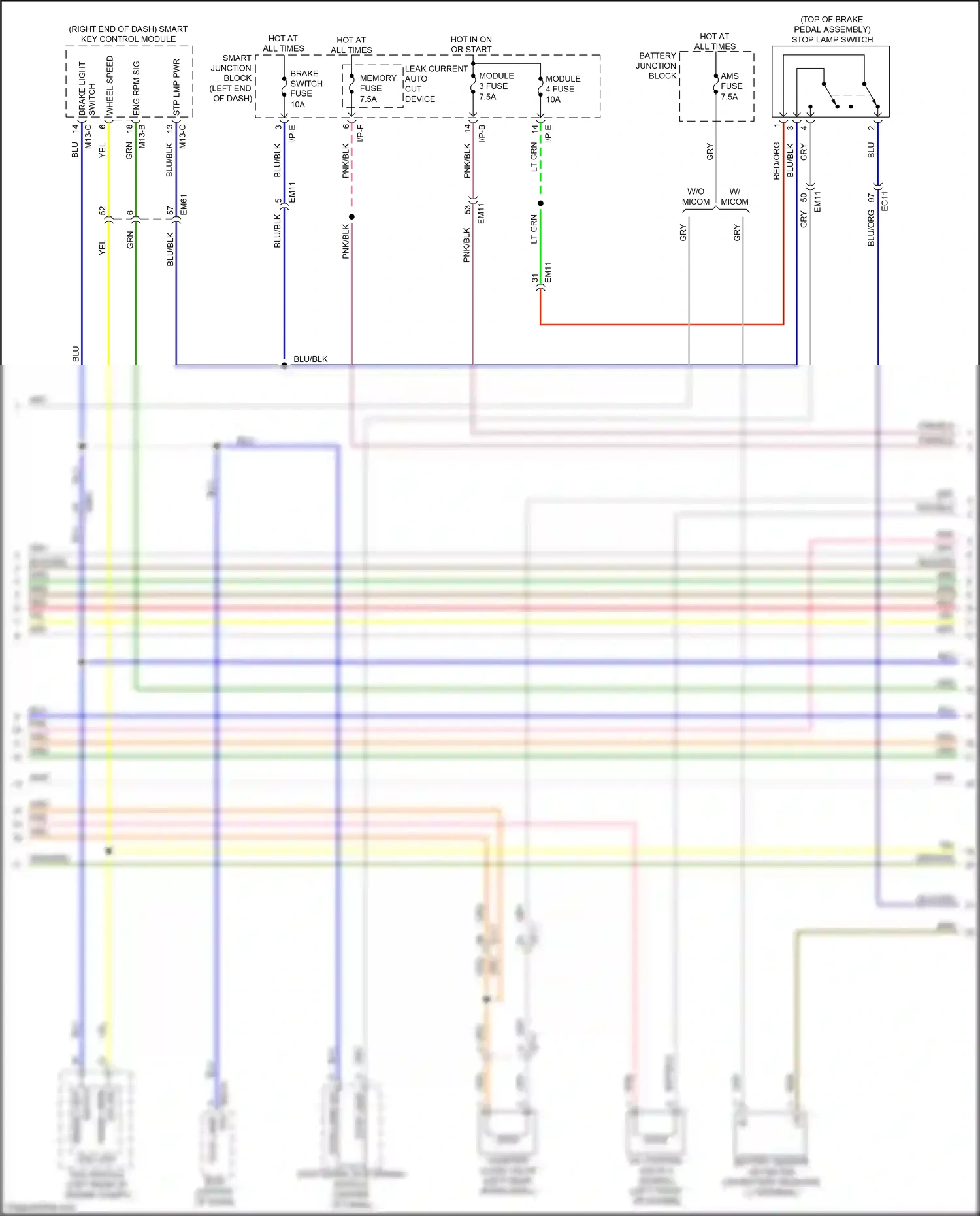 Wiring diagram blu for Kia K3 I facelift (2015-2018) (107 of 109)