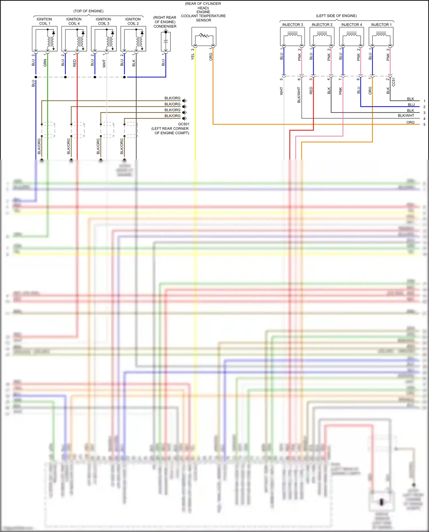 Kia K3 I facelift (2015-2018) ignition coil 2 wiring diagram  (3 of 4)