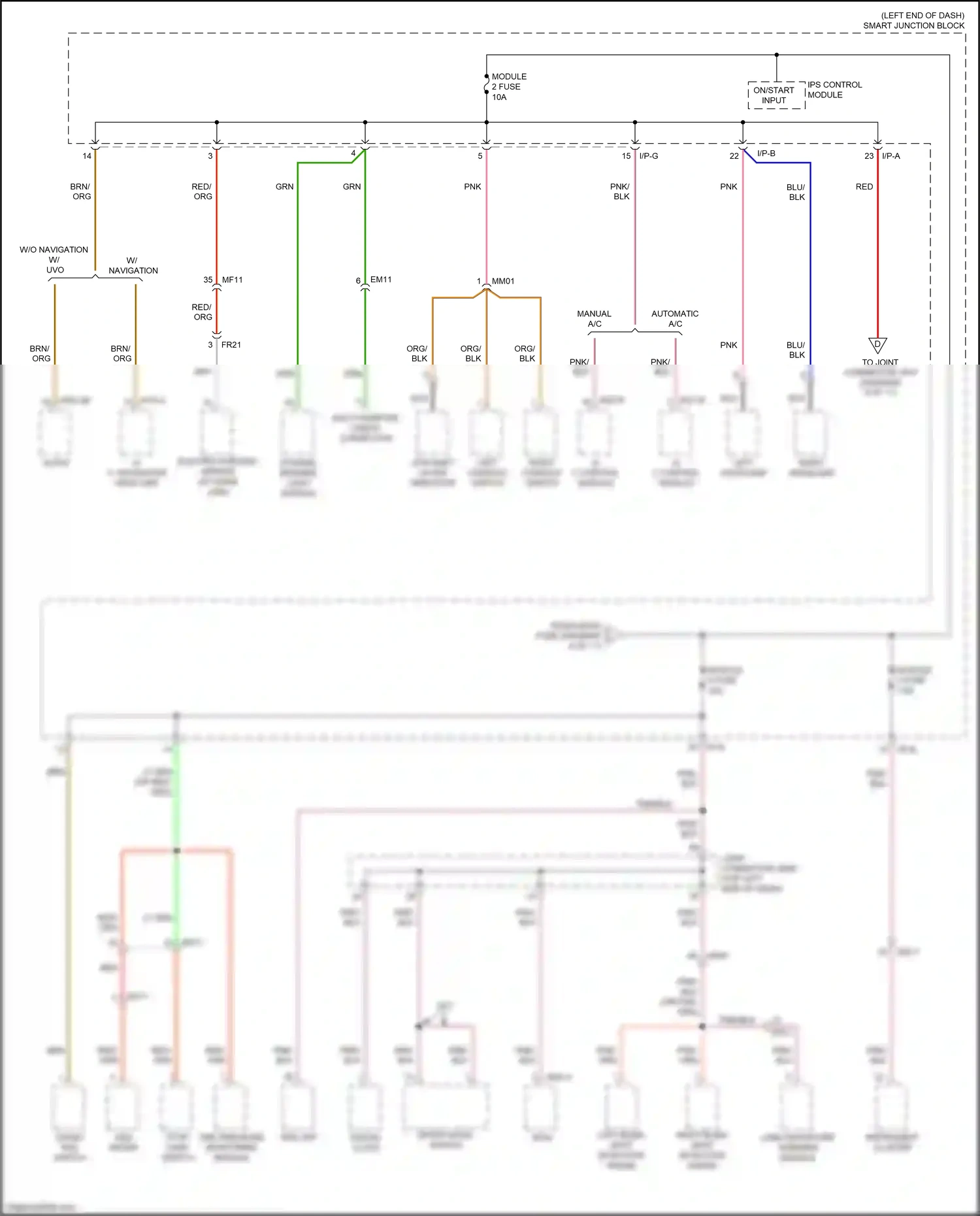 Wiring diagram ips control module for Kia K3 I facelift (2015-2018) (29 of 35)