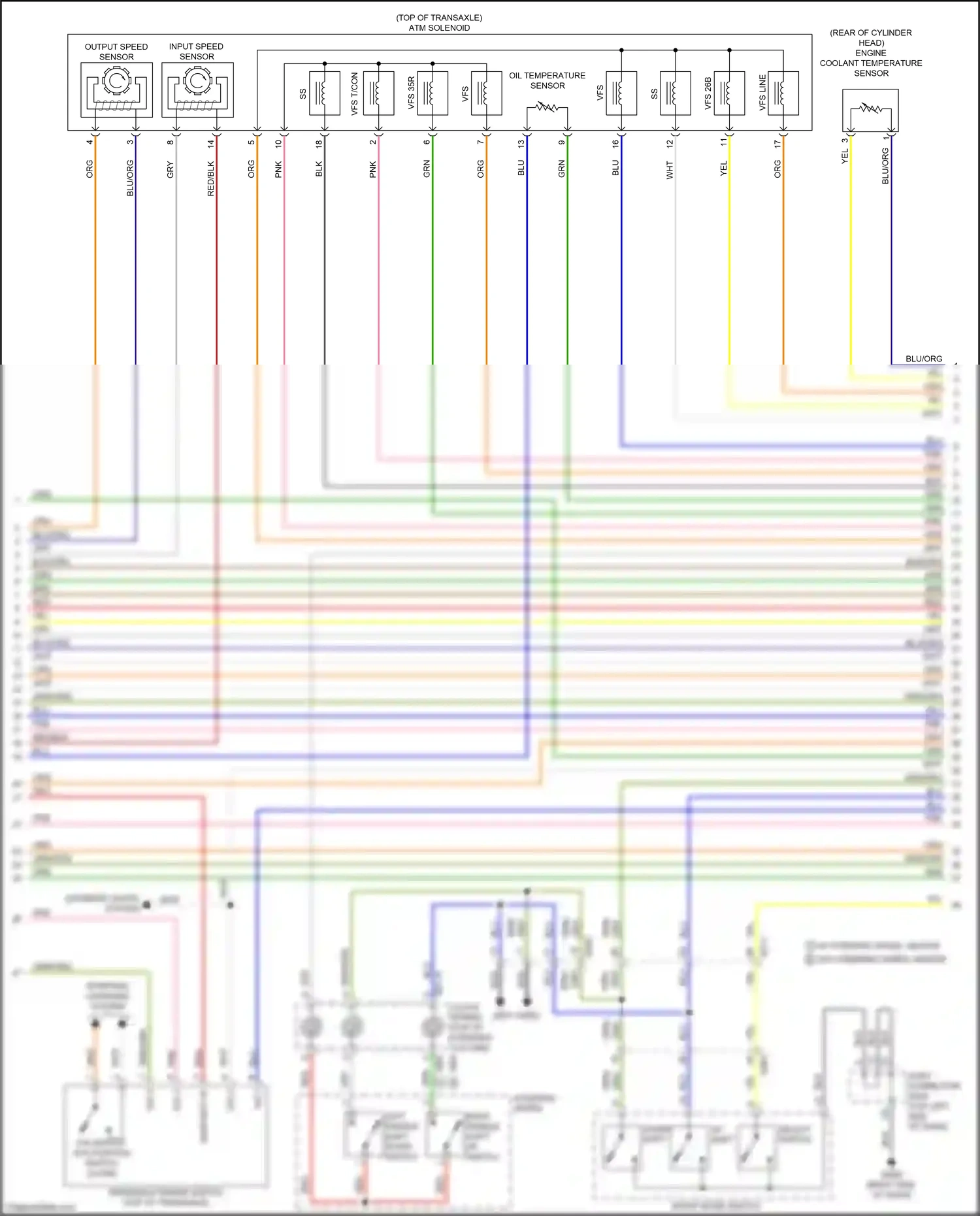 Kia K3 I facelift (2015-2018) left paddle shift (down) switch wiring diagram  (4 of 4)