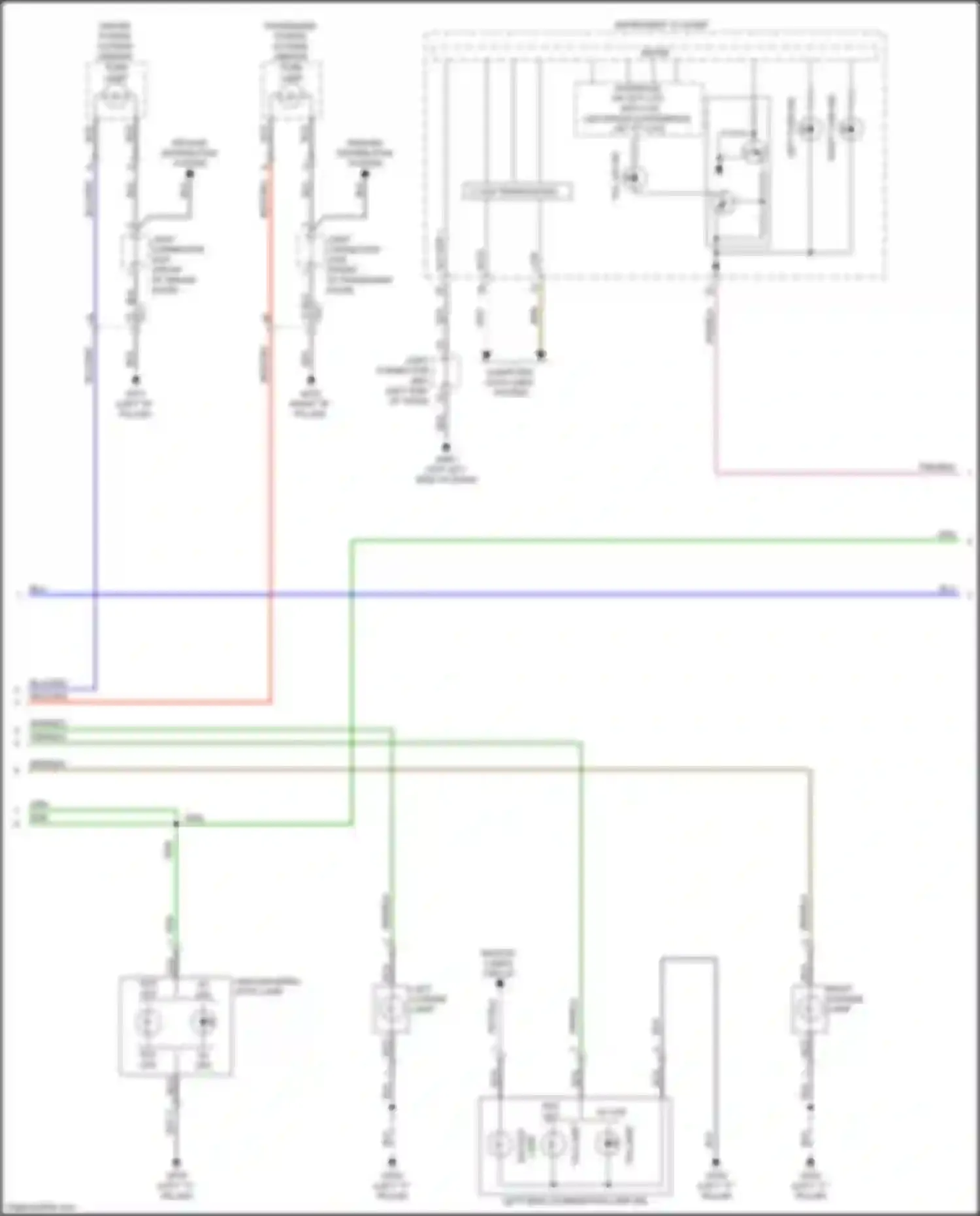 Wiring diagram passenger power outside mirror for Kia K3 I facelift (2015-2018) (5 of 10)