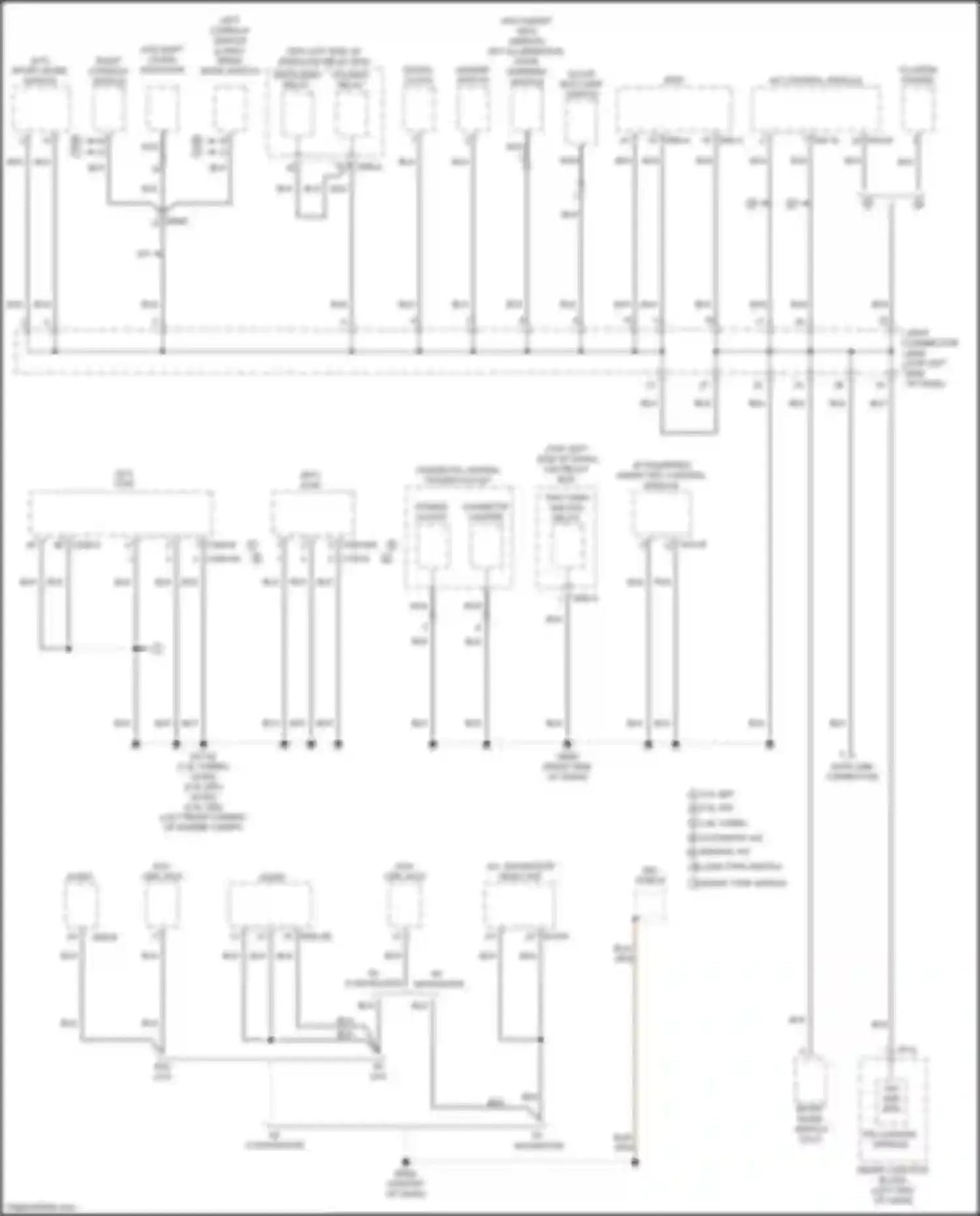 Wiring diagram right console switch for Kia K3 I facelift (2015-2018) (1 of 6)
