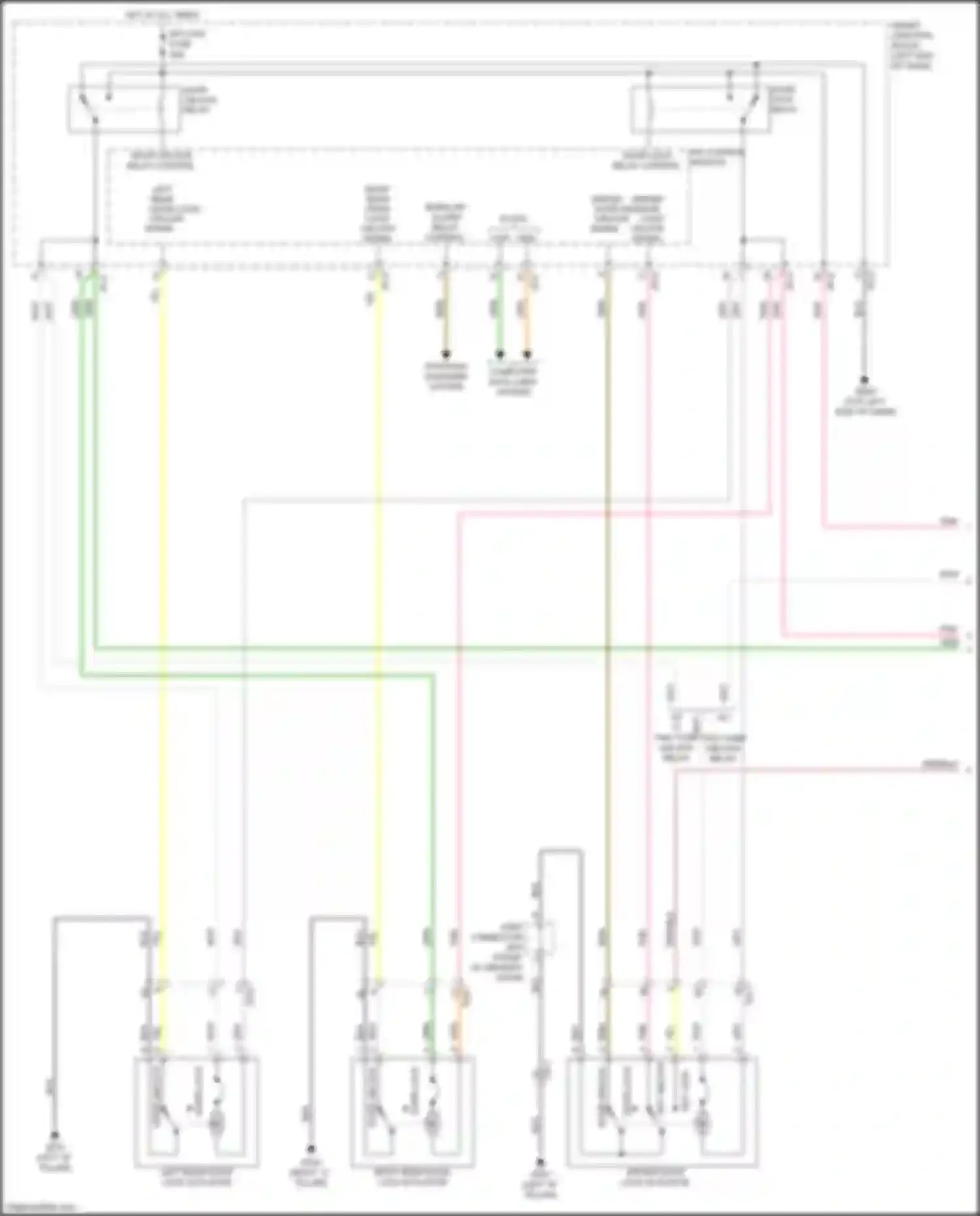 Wiring diagram right rear door lock/ unlock signal for Kia K3 I facelift (2015-2018) (1 of 2)