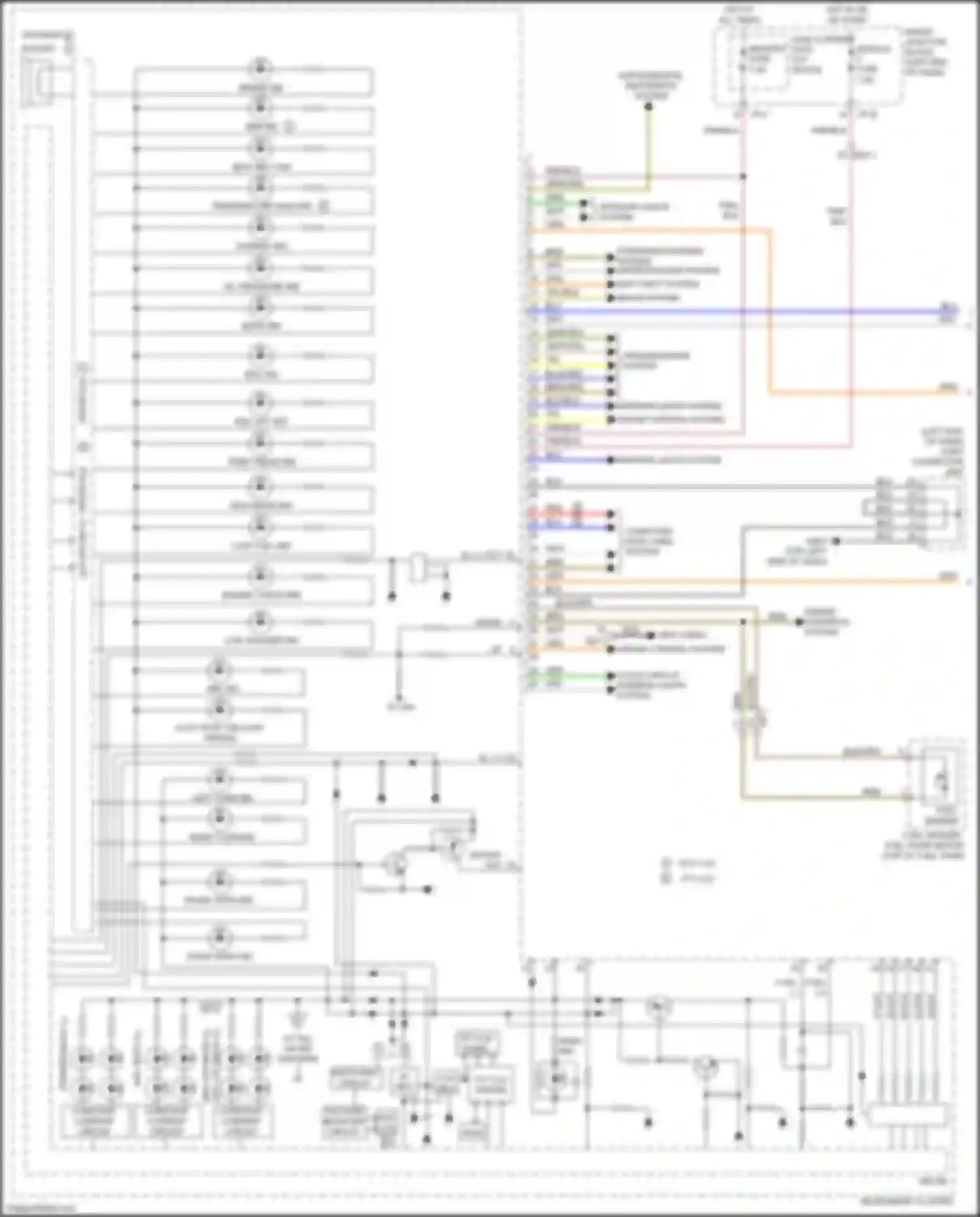 Wiring diagram seats system for Kia K3 I facelift (2015-2018) (1 of 3)