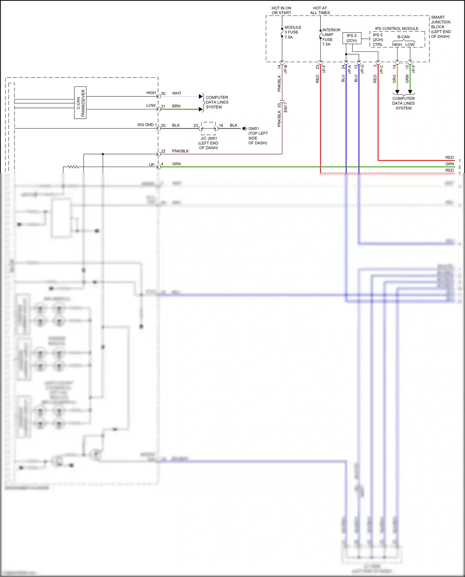 Wiring diagram smart junction block for Kia K3 I facelift (2015-2018) (28 of 70)