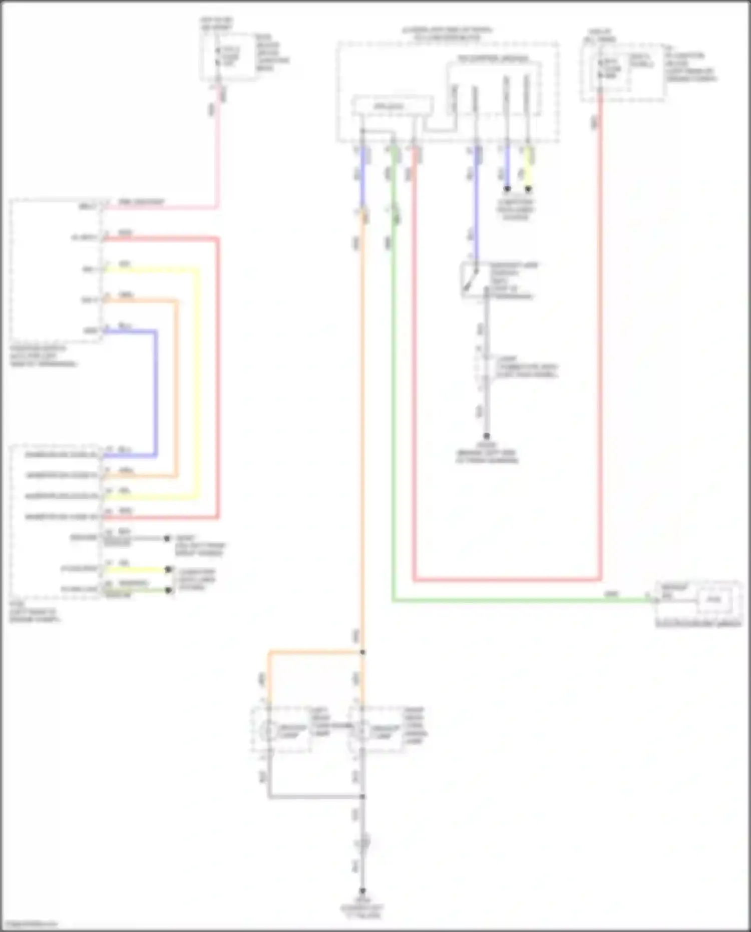 Wiring diagram backup lamp for Kia K3 II facelift (2021-2024) (3 of 4)