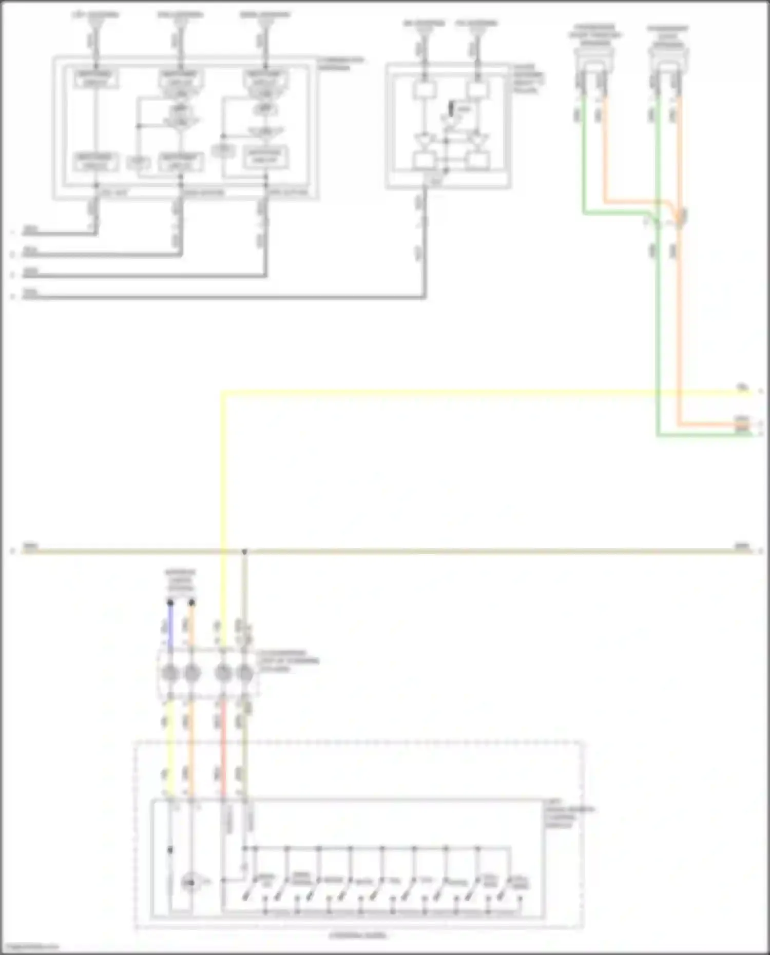 Wiring diagram left audio remote control switch for Kia K3 II facelift (2021-2024)