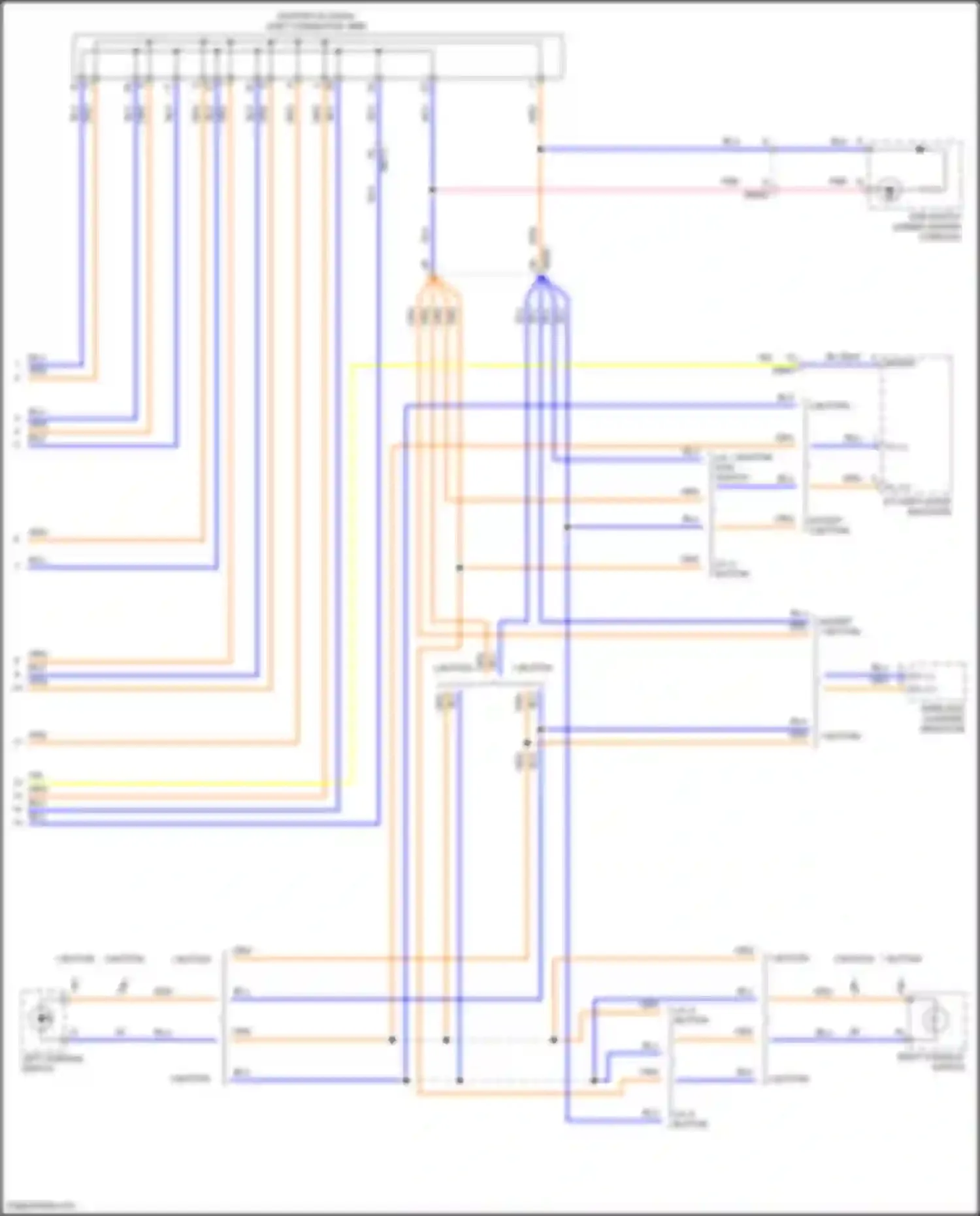 Wiring diagram lh, 1 button/ non switch for Kia K3 II facelift (2021-2024)