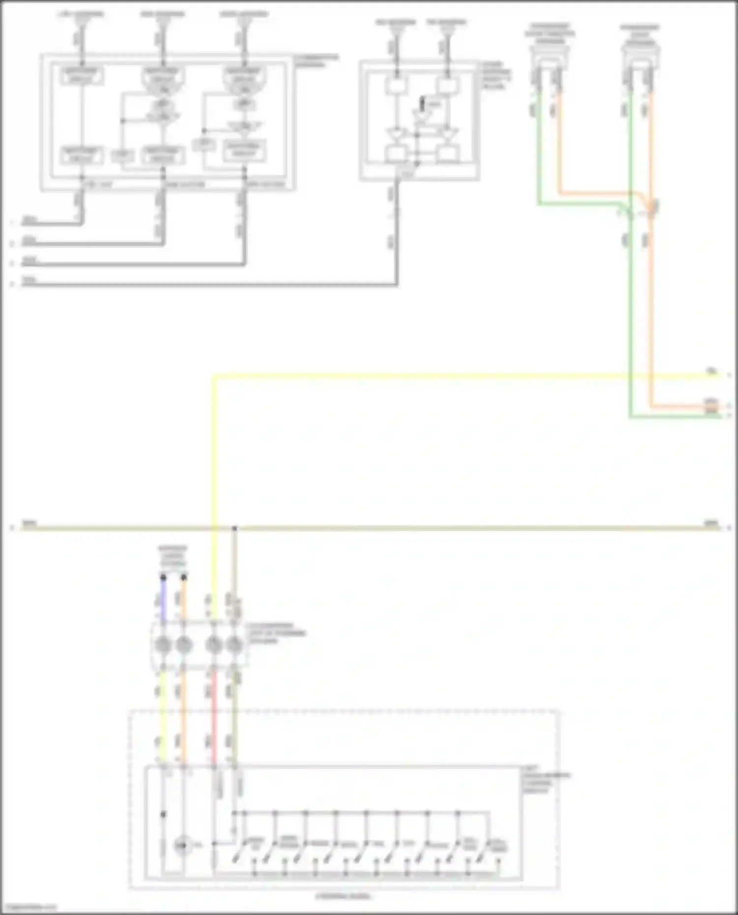 Wiring diagram combination antenna for Kia K3 II facelift (2021-2024) (1 of 6)