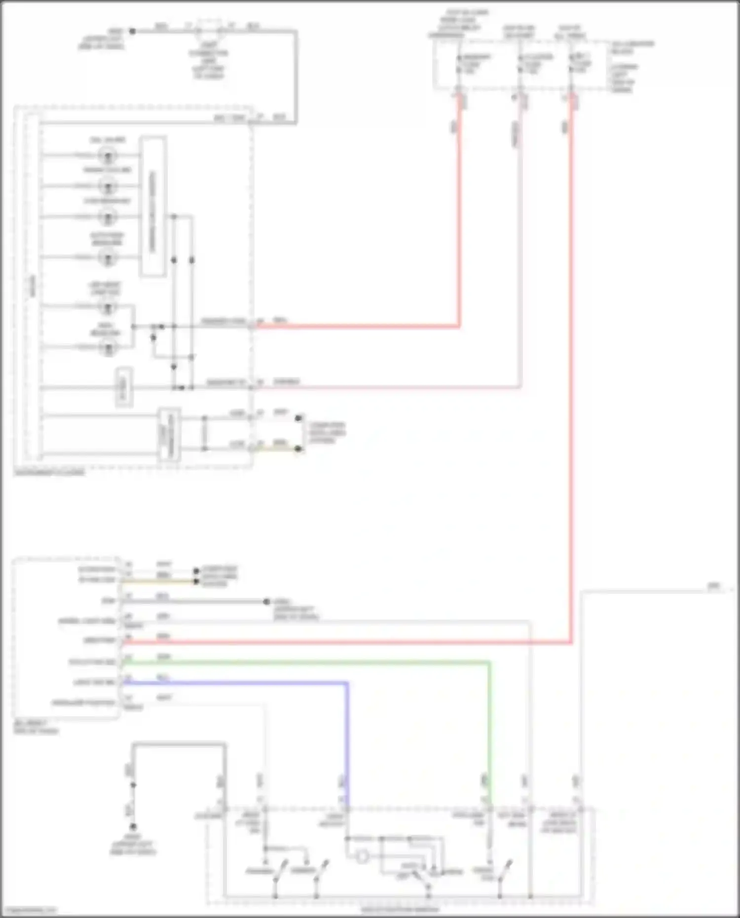 Wiring diagram multi- function switch for Kia K3 II facelift (2021-2024)