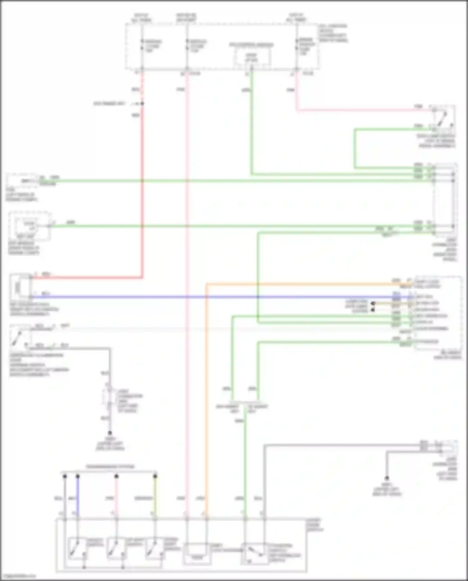 Wiring diagram down shift switch for Kia K3 II facelift (2021-2024) (1 of 3)