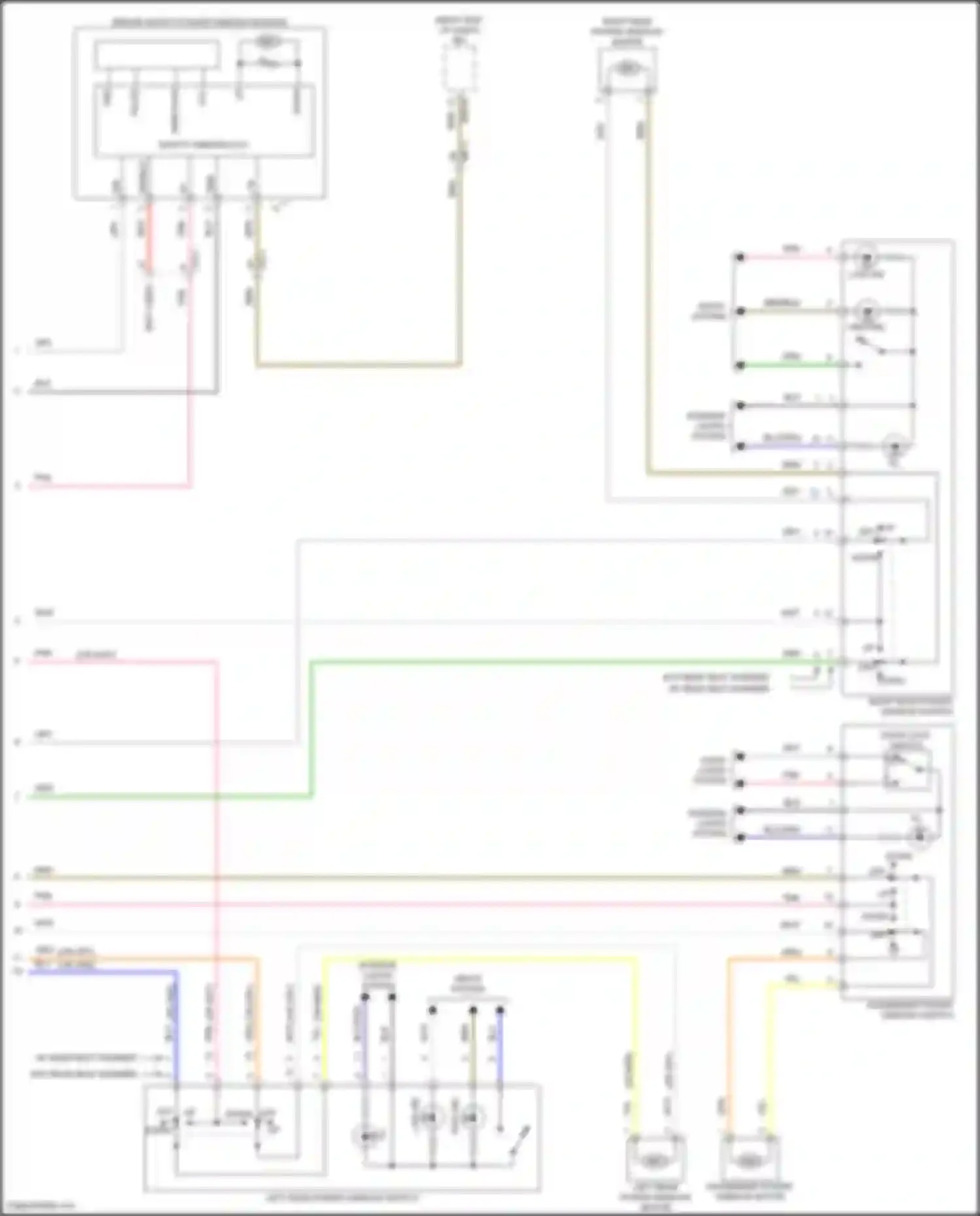 Wiring diagram driver safety power window module for Kia K3 II facelift (2021-2024)