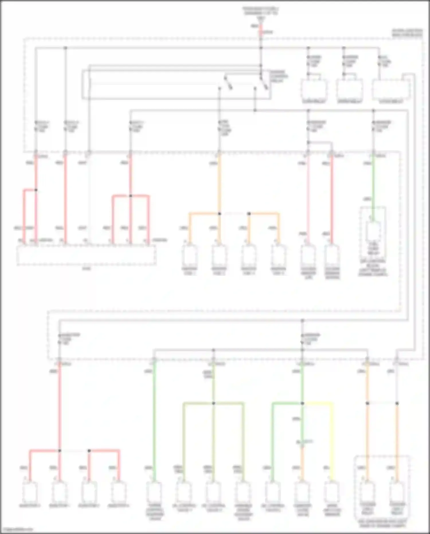 Wiring diagram ecu 1 fuse for Kia K3 II facelift (2021-2024) (2 of 4)
