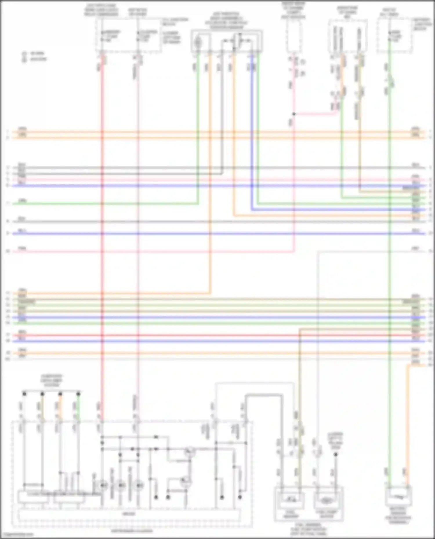 Wiring diagram memory 1 fuse for Kia K3 II facelift (2021-2024)