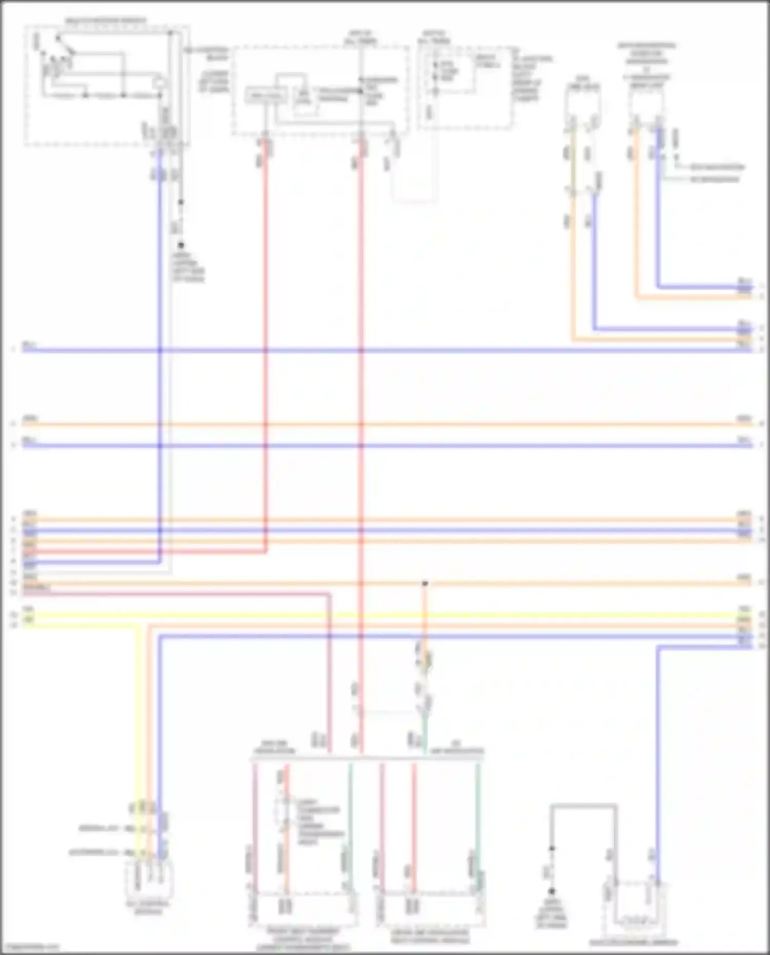 Wiring diagram multi- function switch for Kia K3 II facelift (2021-2024)