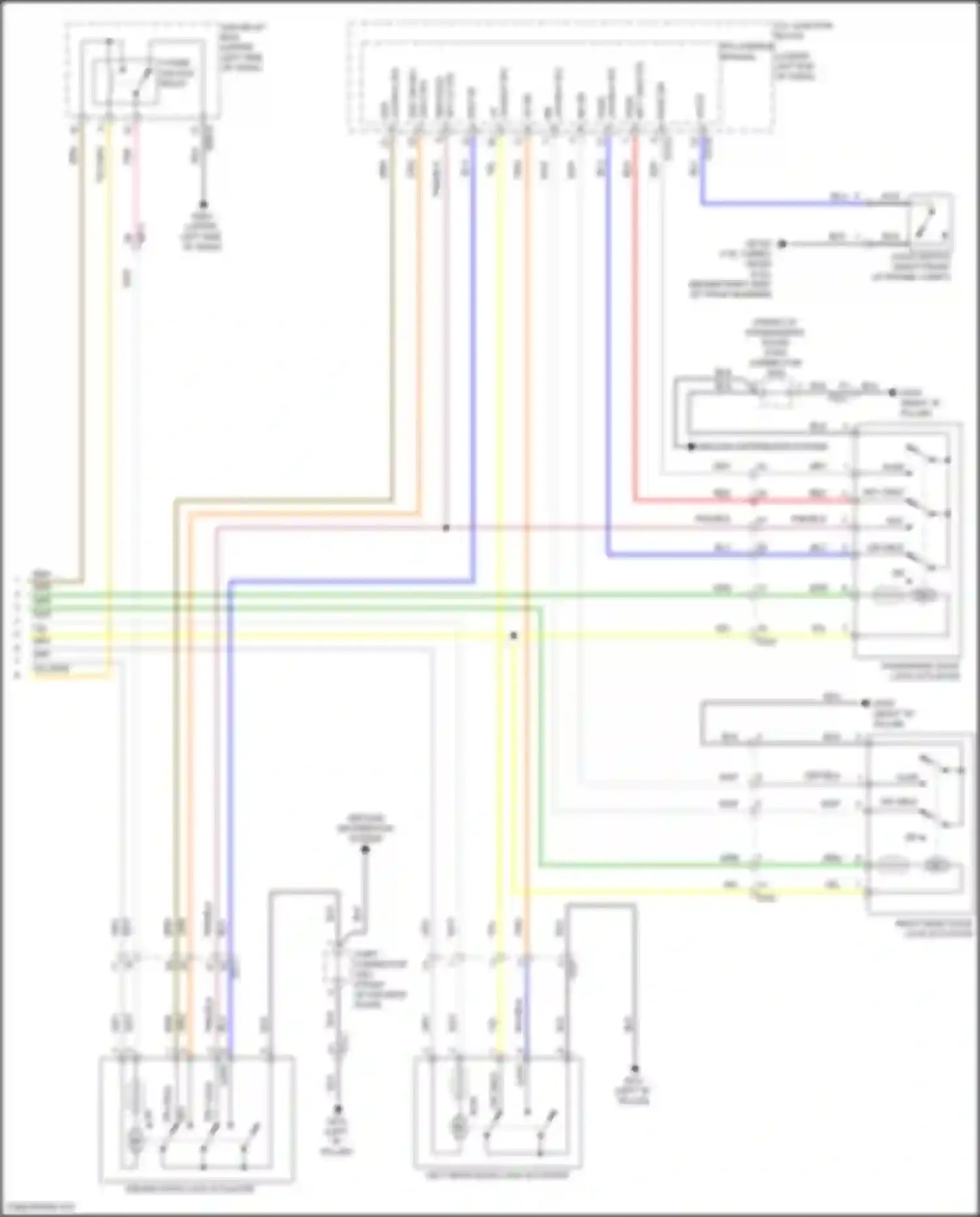 Wiring diagram pass dr sw for Kia K3 II facelift (2021-2024) (2 of 5)