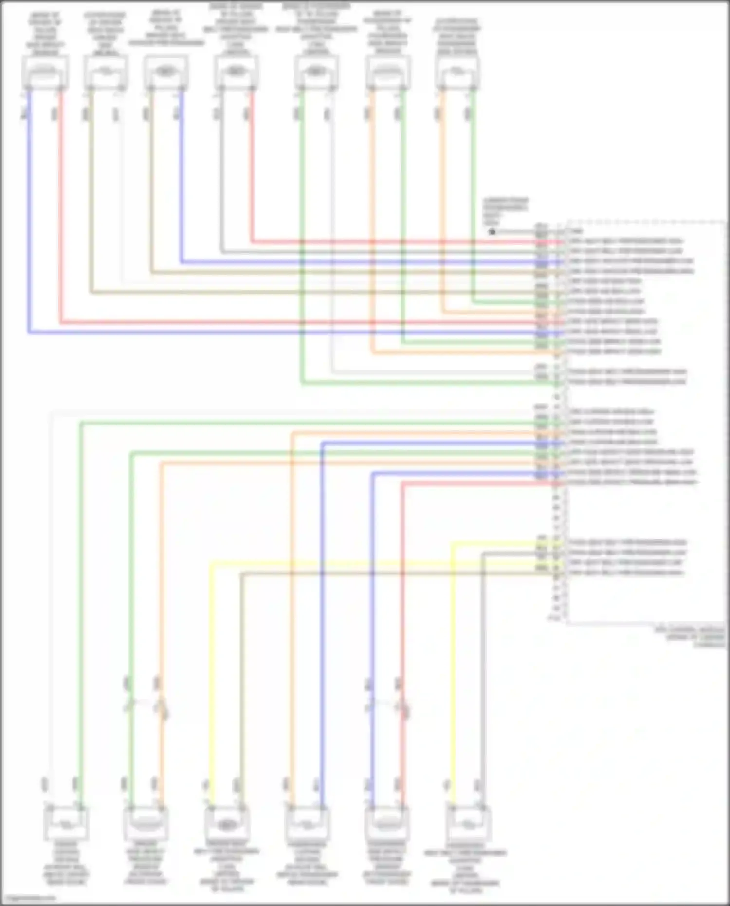 Wiring diagram pass side impact sens low for Kia K3 II facelift (2021-2024) (1 of 1)