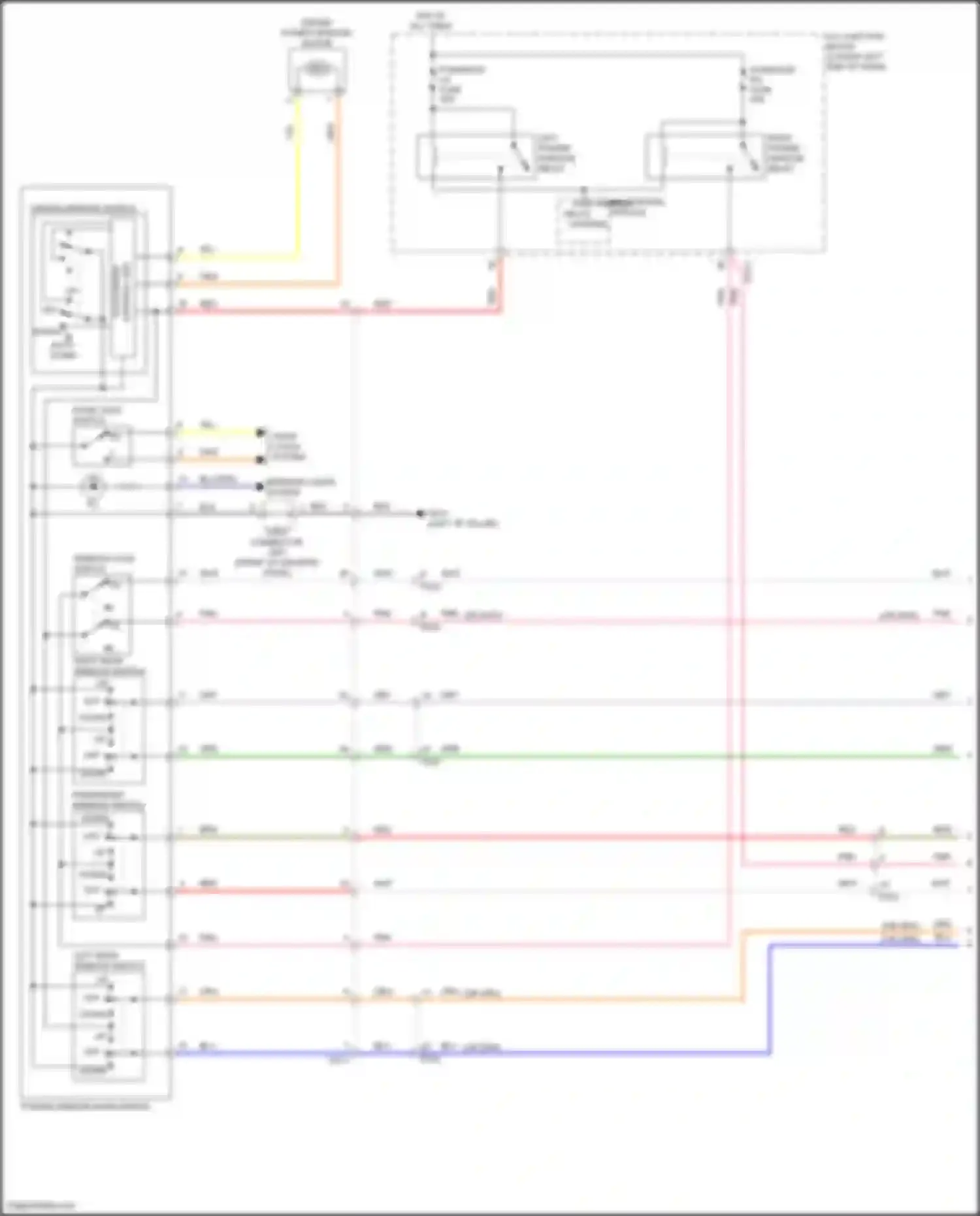 Wiring diagram p/window rh fuse for Kia K3 II facelift (2021-2024) (4 of 5)