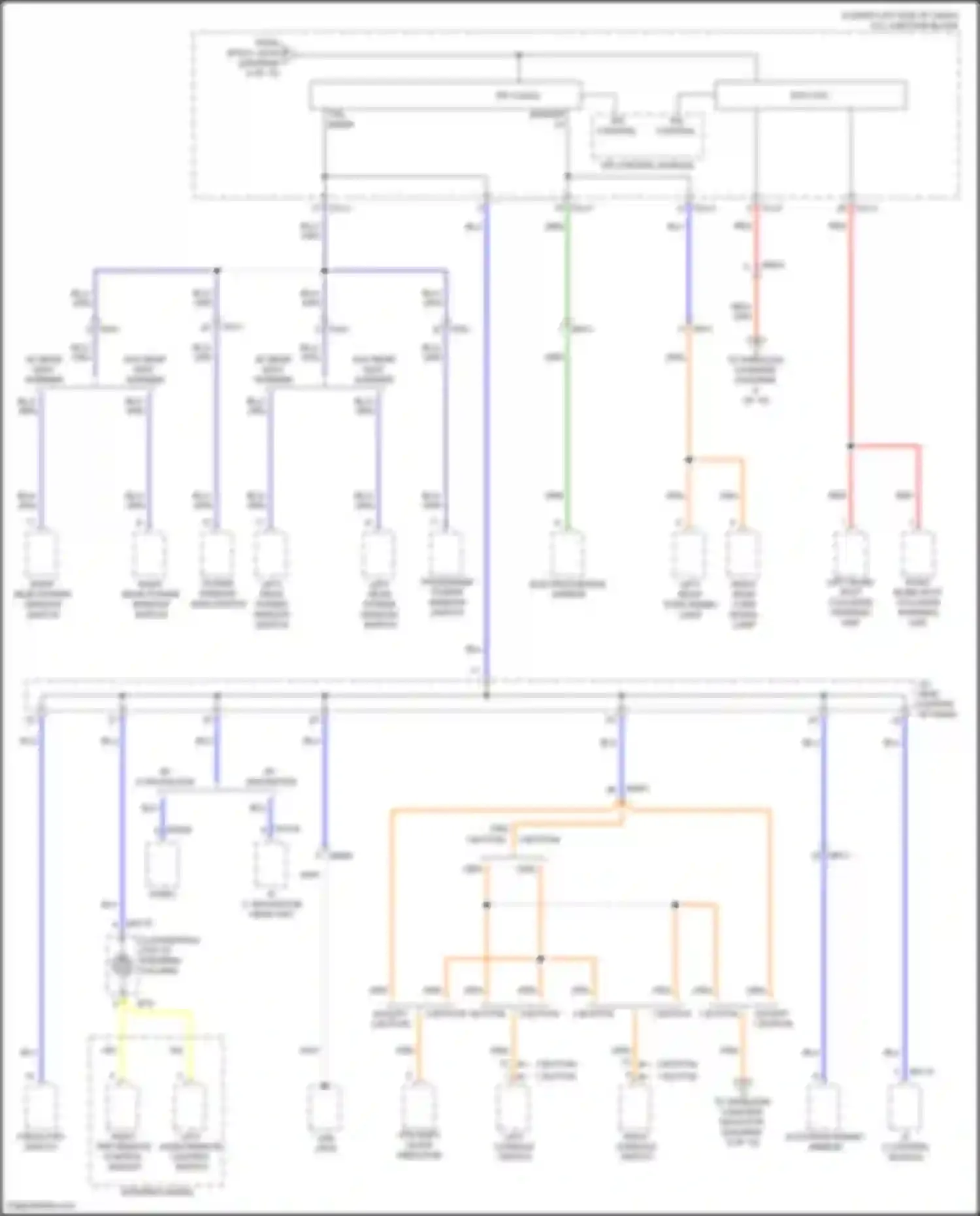 Wiring diagram right blind-spot collision warning unit for Kia K3 II facelift (2021-2024) (2 of 5)