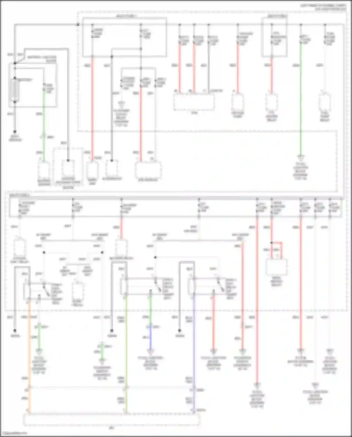 Wiring diagram starter solenoid start motor for Kia K3 II facelift (2021-2024) (1 of 2)
