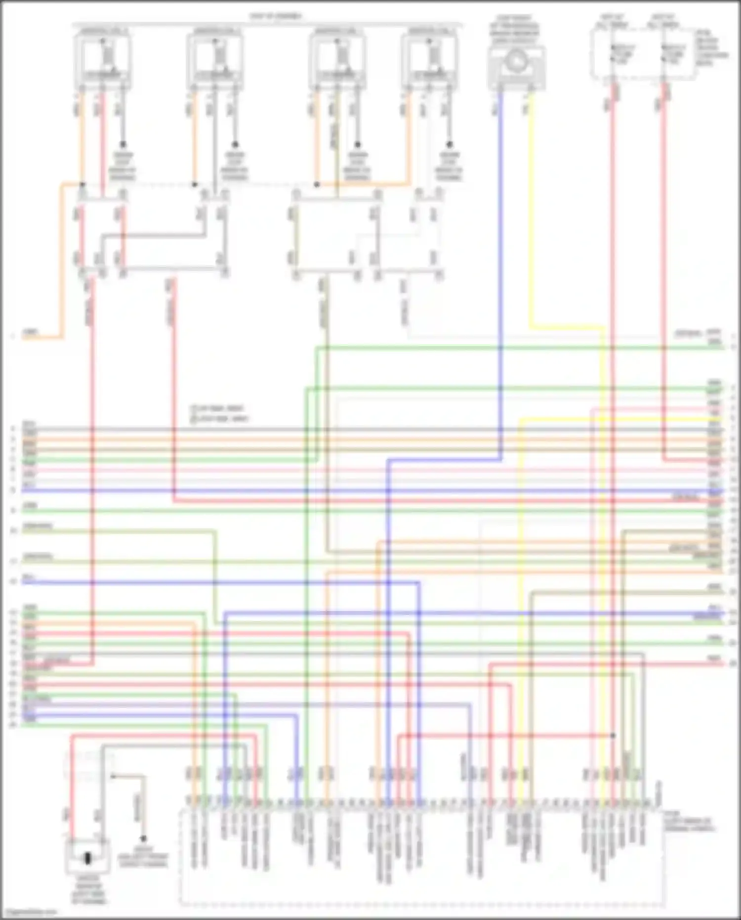 Wiring diagram knock sensor for Kia K3 II facelift (2021-2024)