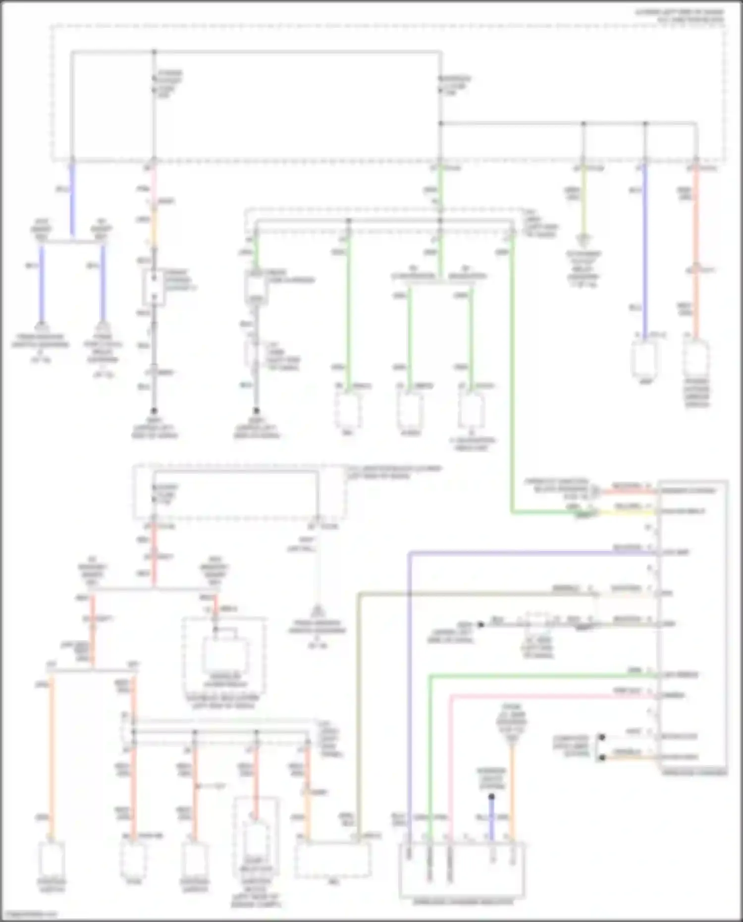 Wiring diagram w/ memory, smart key for Kia K3 II facelift (2021-2024) (2 of 2)