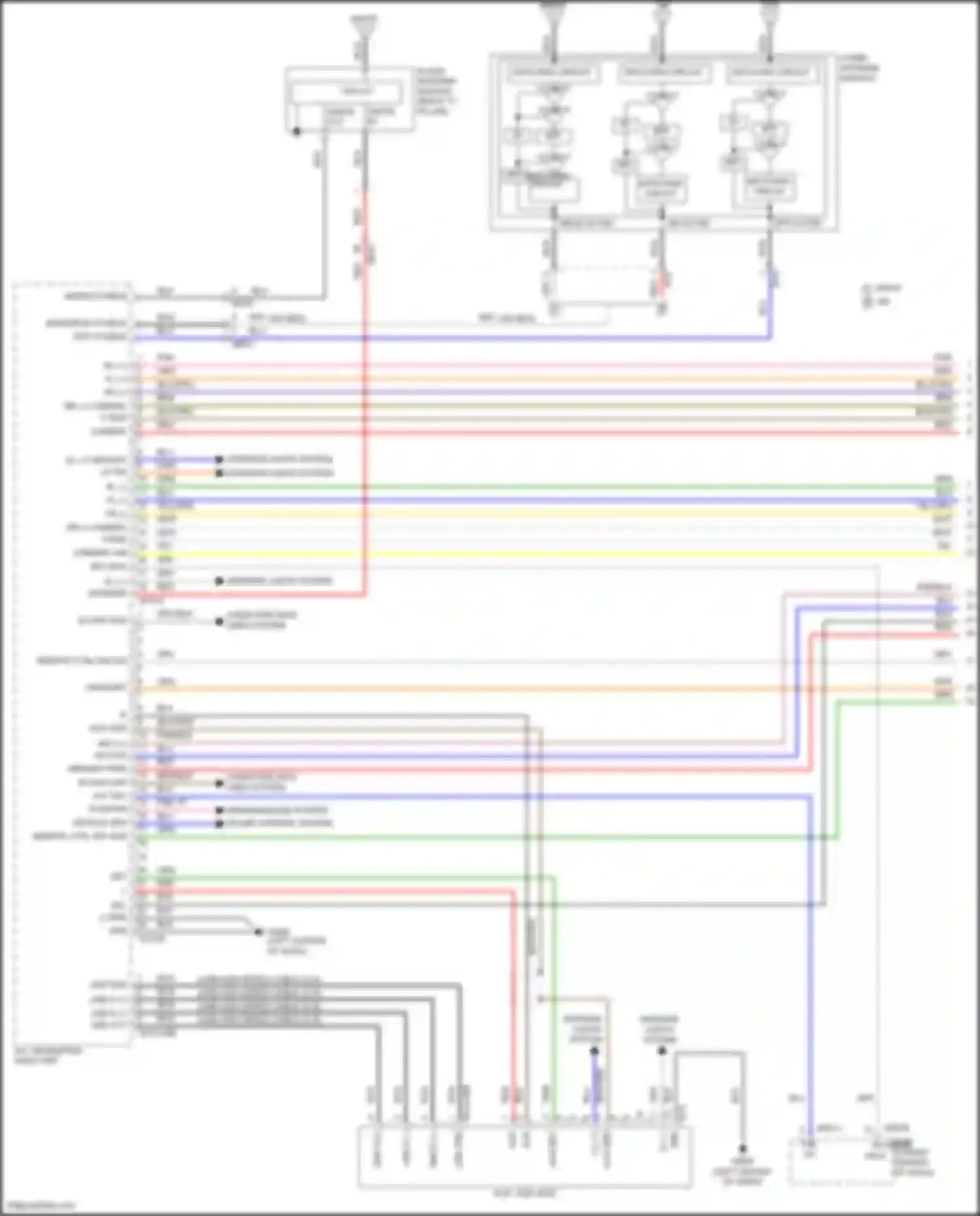 K5 Kia I facelift (2013-2015): Navigation circuit, version 3.0 w/o amplifier (1 of 3)