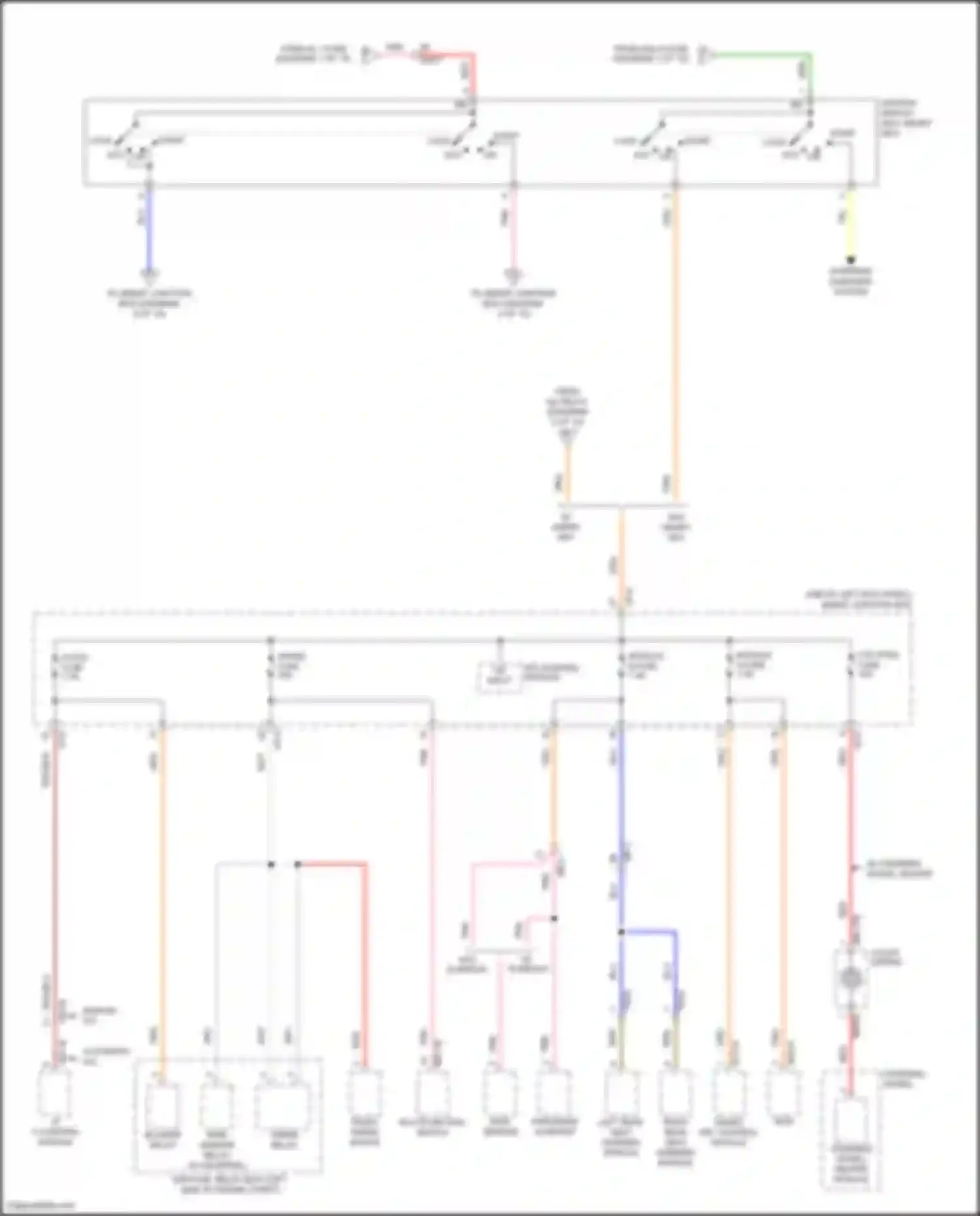 K5 Kia I facelift (2013-2015): Power distribution circuit, except hybrid (9 of 10)