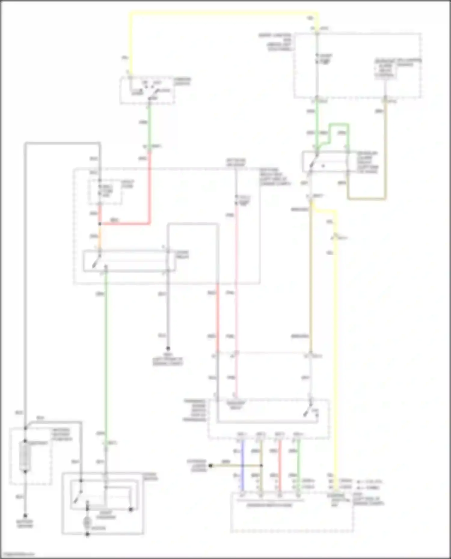 K5 Kia I facelift (2013-2015): Starting circuit, w/o smart key system