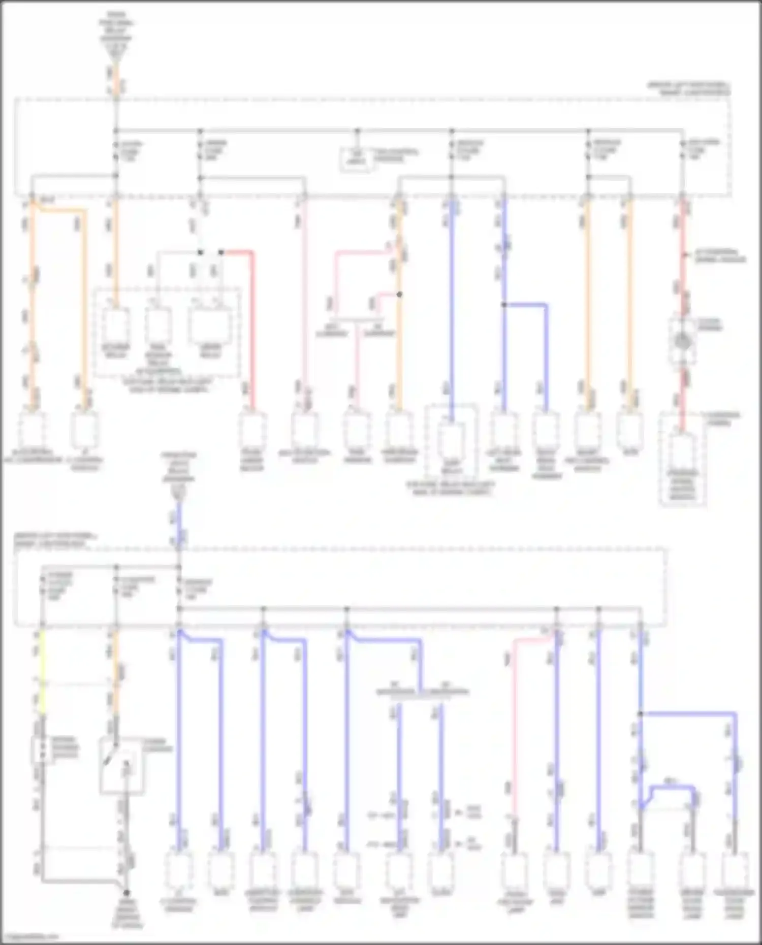 Wiring diagram overhead console lamp for Kia K5 I facelift (2013-2015)