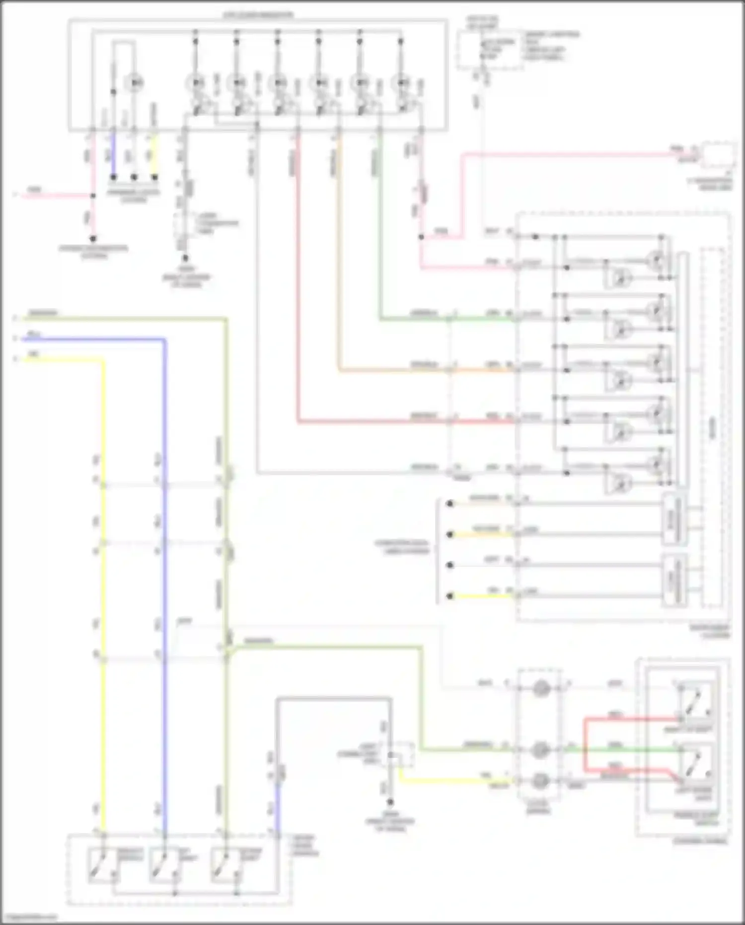 Wiring diagram paddle shift switch for Kia K5 I facelift (2013-2015)