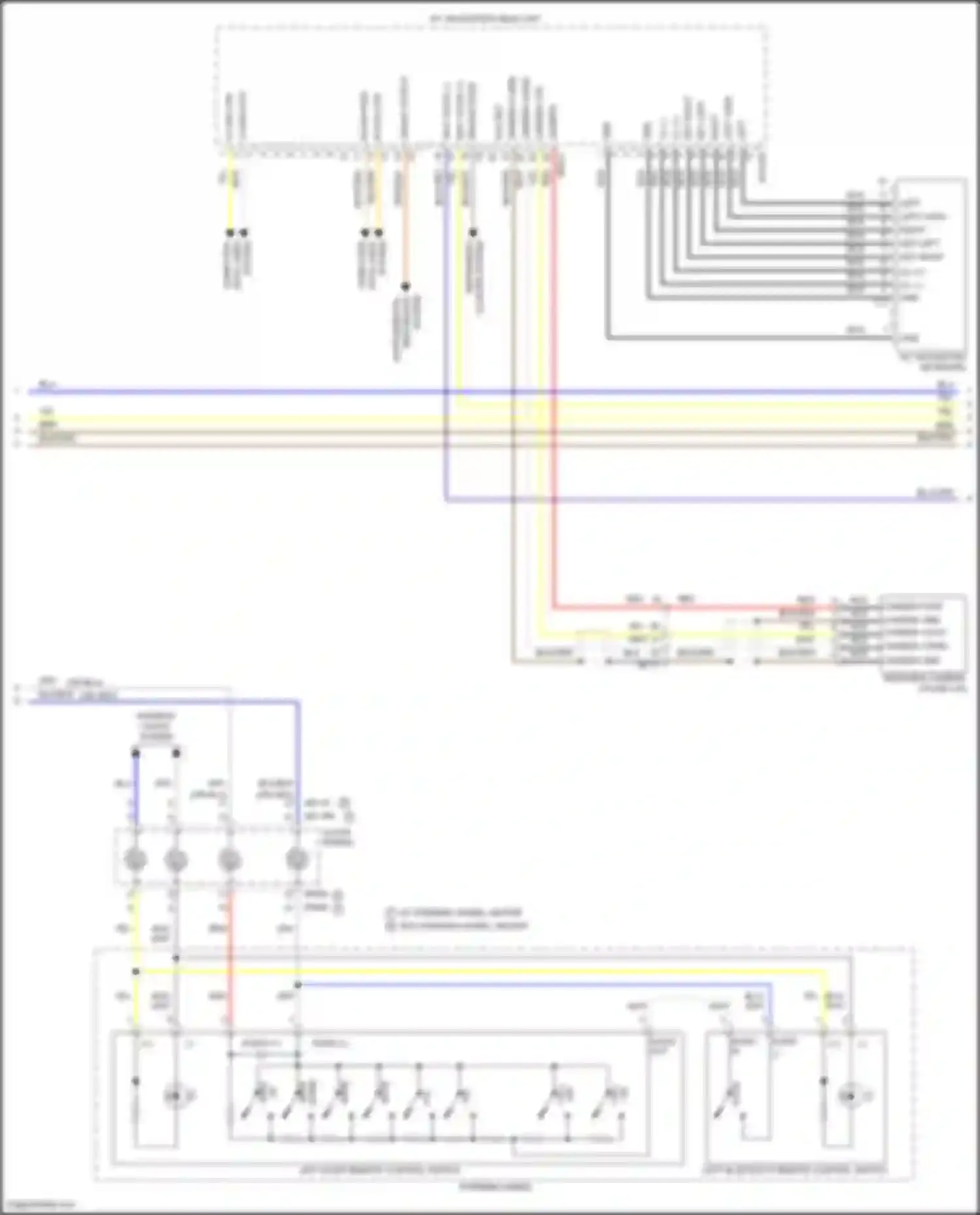 Wiring diagram left bluetooth remote control switch for Kia K5 I facelift (2013-2015)