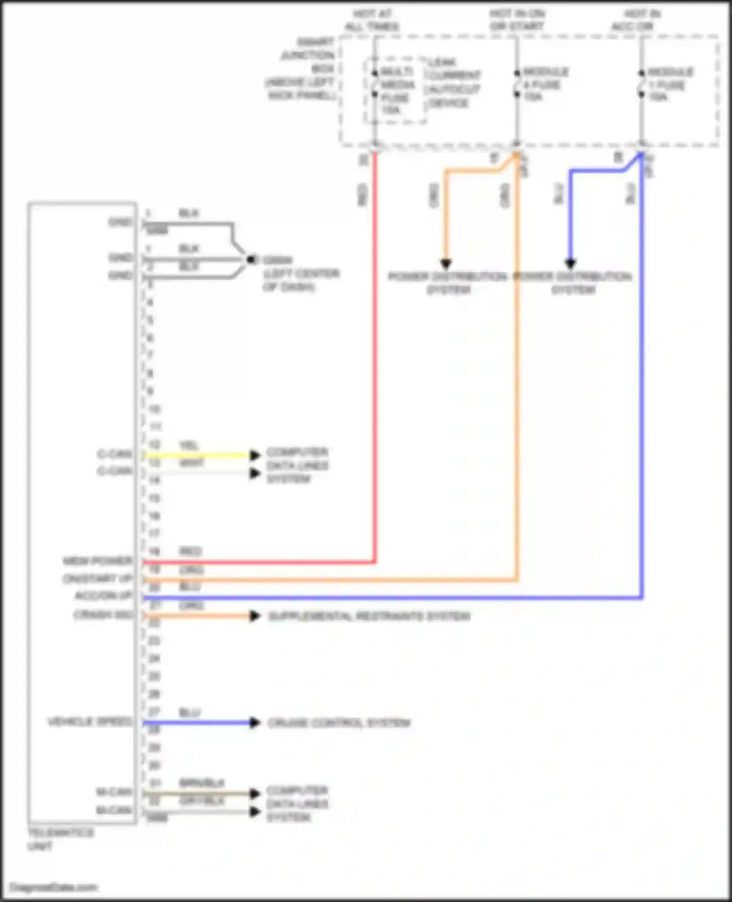 Wiring diagram blk for Kia K5 I facelift (2013-2015) (74 of 184)