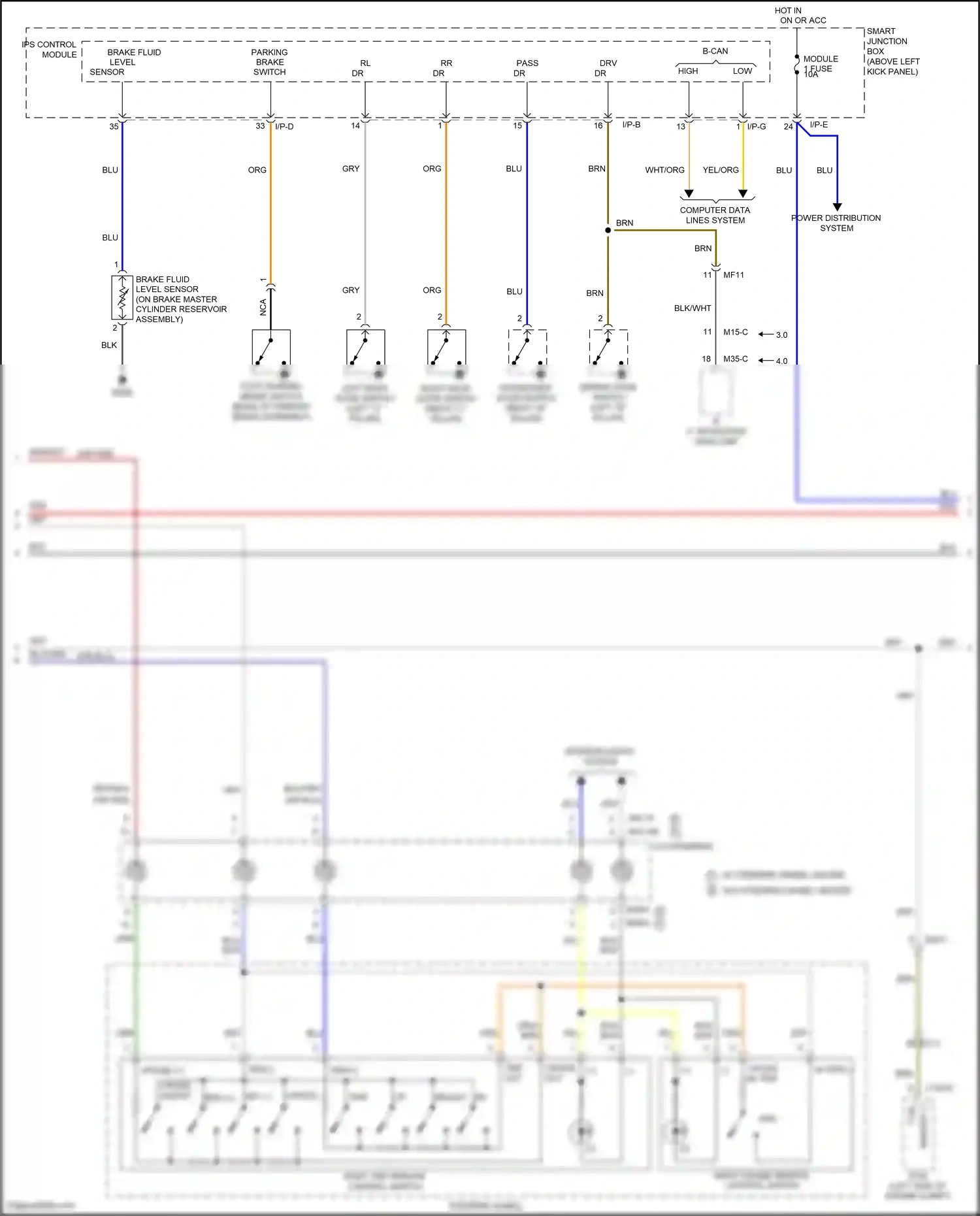 Kia K5 I facelift (2013-2015) blu wiring diagram  (129 of 170)