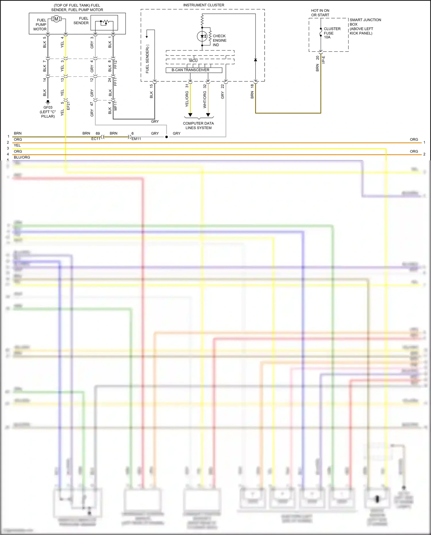 Kia K5 I facelift (2013-2015) blu wiring diagram  (166 of 170)