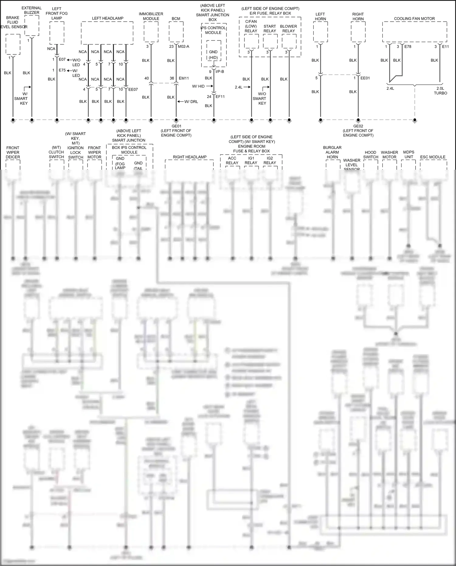 Kia K5 I facelift (2013-2015) blu wiring diagram  (105 of 170)