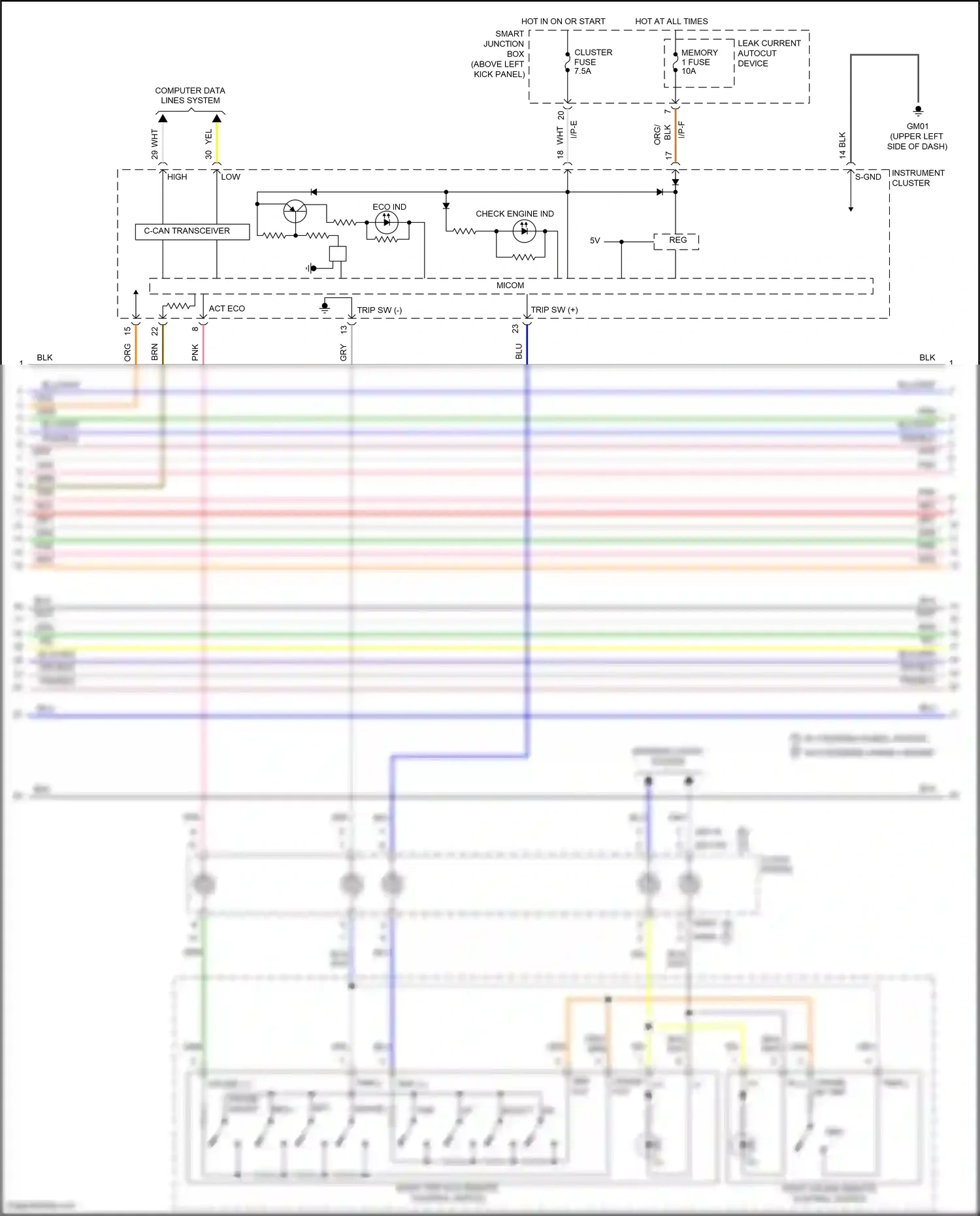 Kia K5 I facelift (2013-2015) blu wiring diagram  (150 of 170)