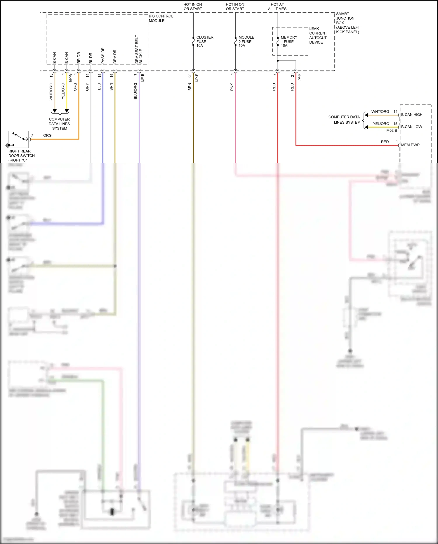 Kia K5 I facelift (2013-2015) blu wiring diagram  (74 of 170)