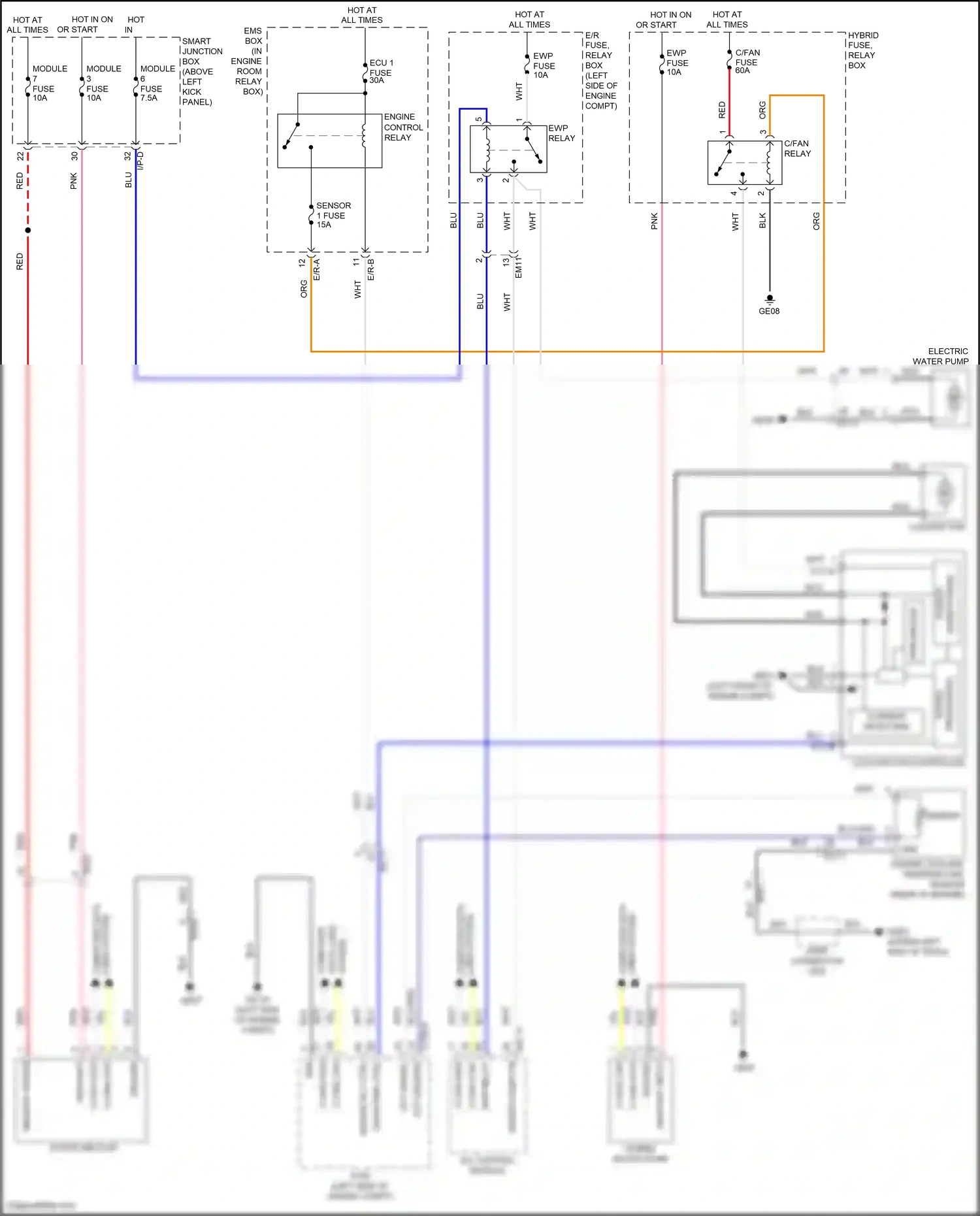 Kia K5 I facelift (2013-2015) computer wiring diagram  (1 of 3)