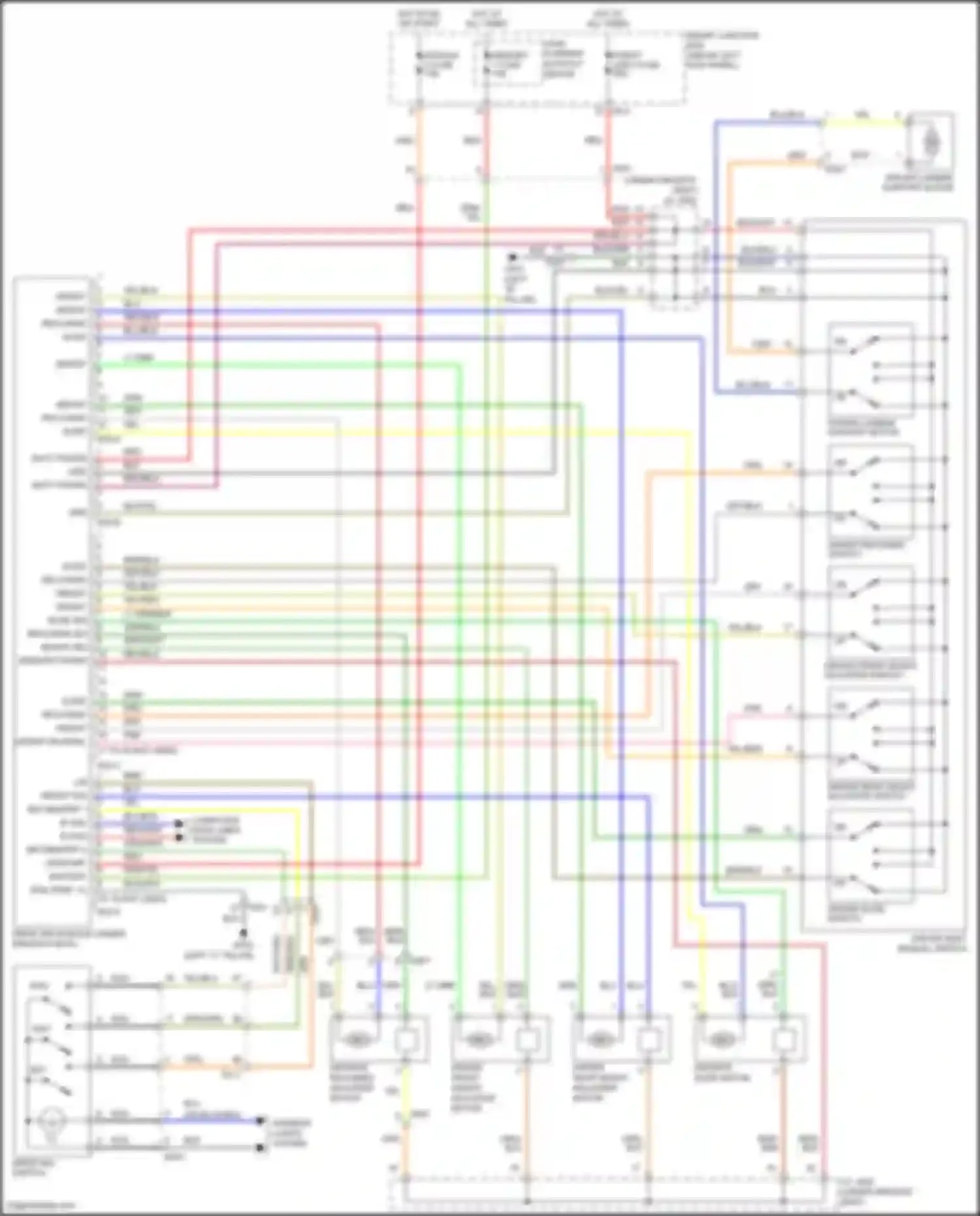 Wiring diagram driver reclining switch for Kia K5 I facelift (2013-2015) (2 of 2)
