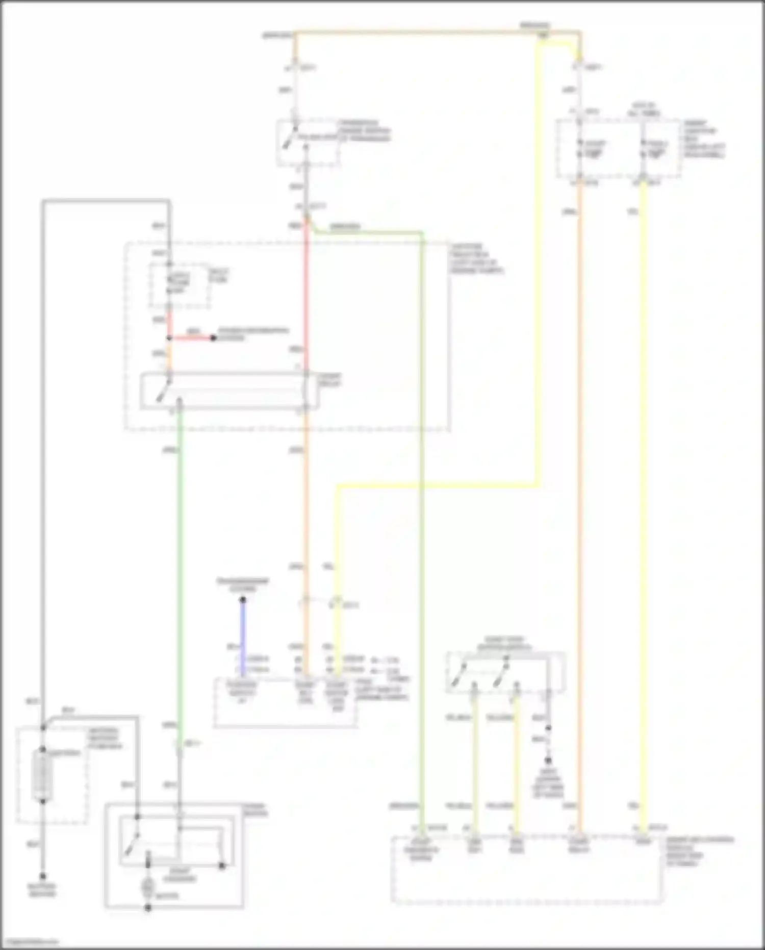 Wiring diagram start stop button switch for Kia K5 I facelift (2013-2015)