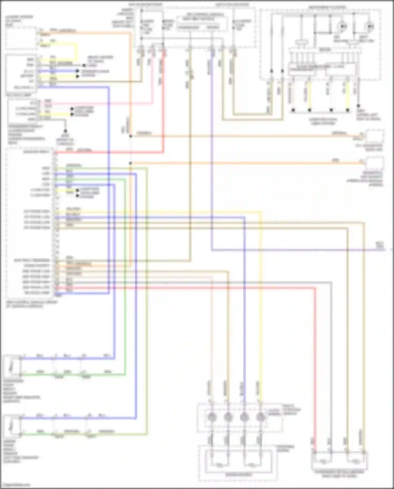 Wiring diagram passenger weight classification sensor for Kia K5 I facelift (2013-2015)