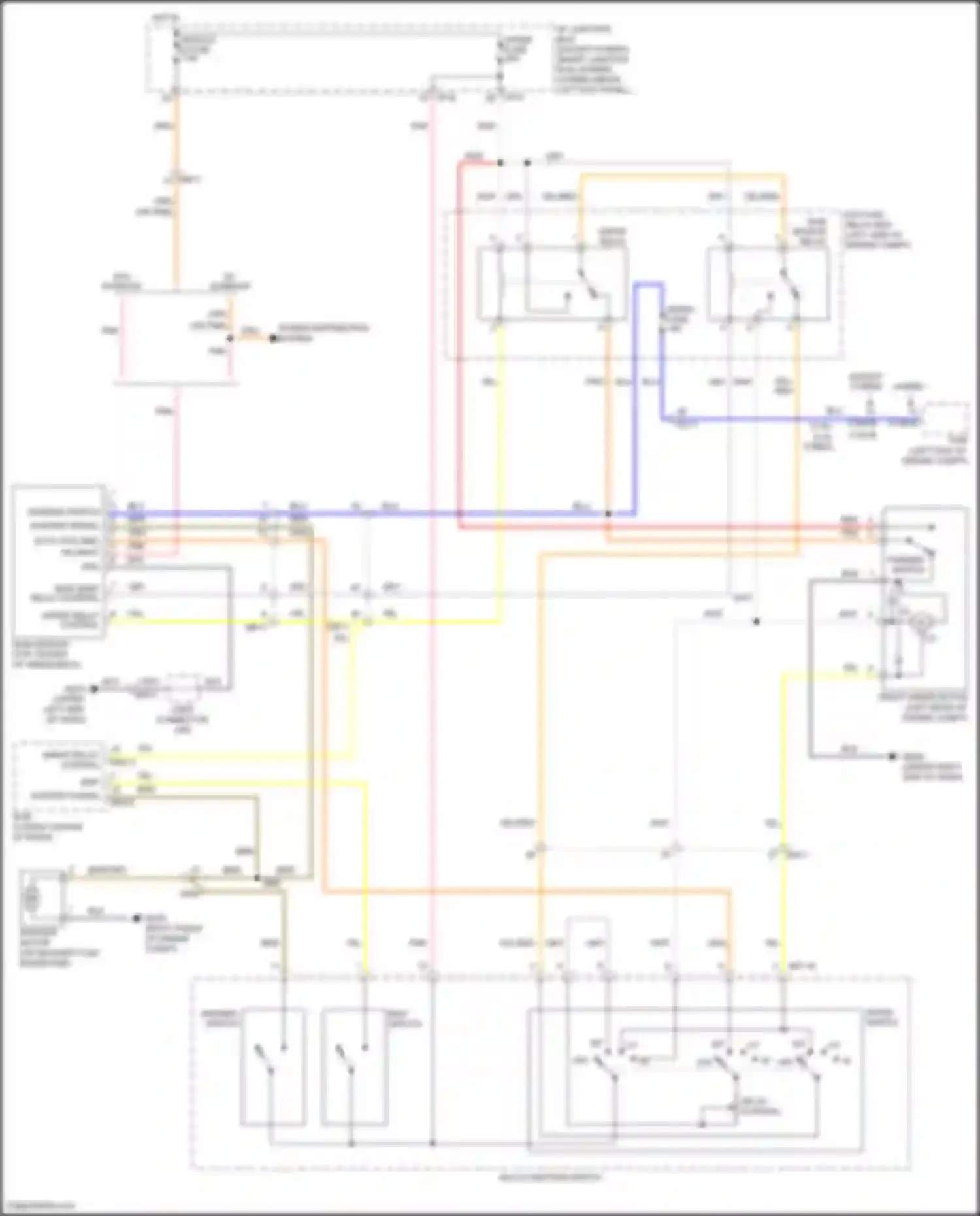 Wiring diagram multi- function switch for Kia K5 I facelift (2013-2015)