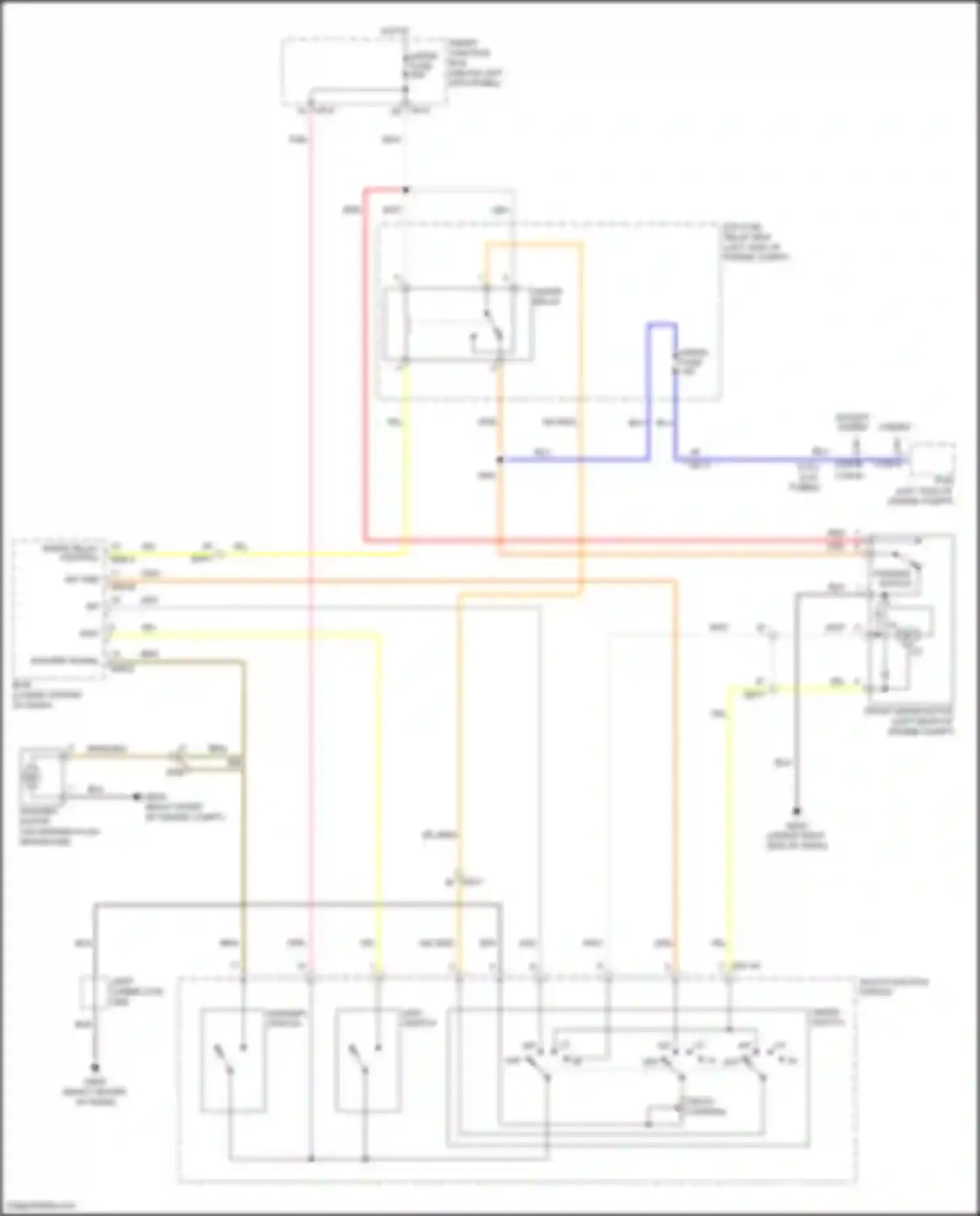 Wiring diagram multi- function switch for Kia K5 I facelift (2013-2015)