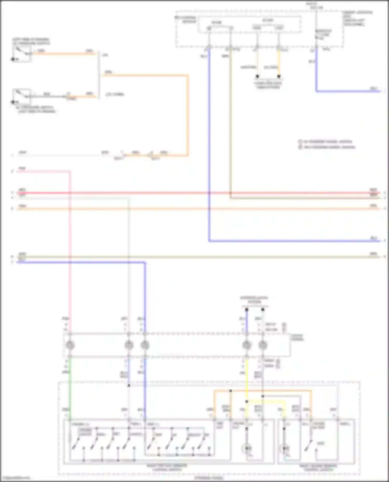 Wiring diagram right cruise remote control switch for Kia K5 I facelift (2013-2015)