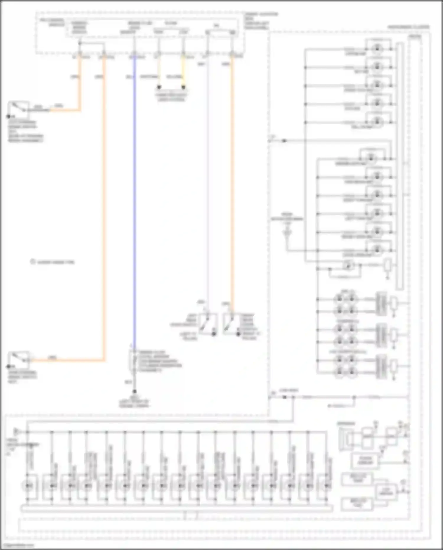Wiring diagram left rear door switch for Kia K5 I facelift (2013-2015) (6 of 7)