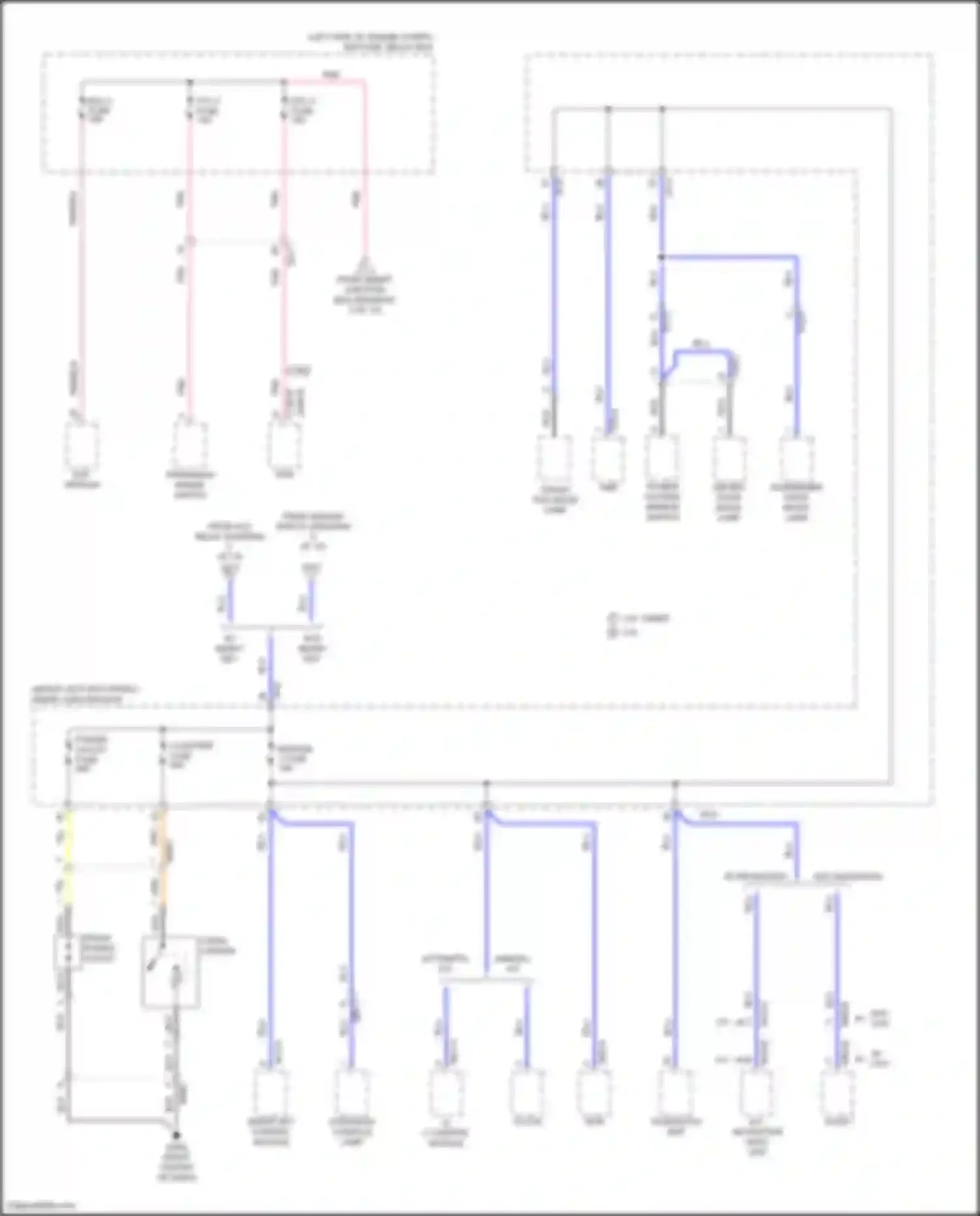 Wiring diagram overhead console lamp for Kia K5 I facelift (2013-2015)