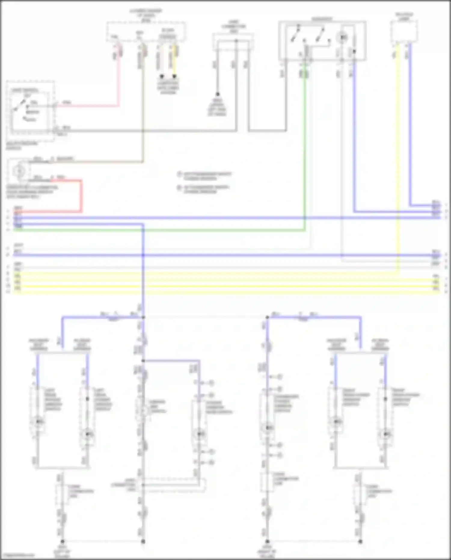 Wiring diagram multi- function switch for Kia K5 I facelift (2013-2015)