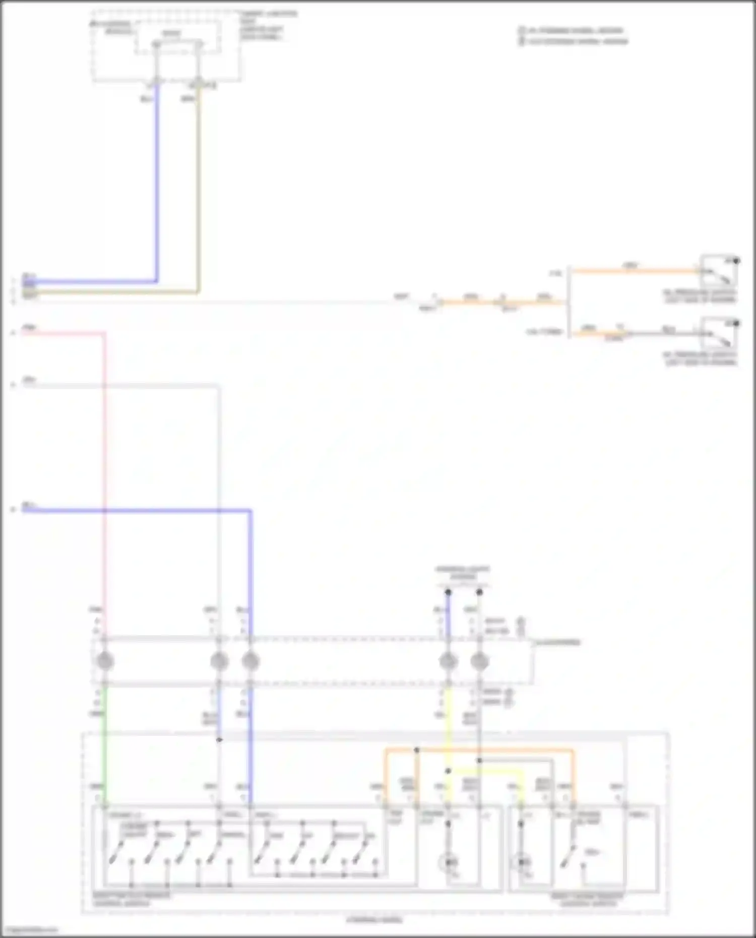 Wiring diagram right cruise remote control switch for Kia K5 I facelift (2013-2015) (4 of 11)